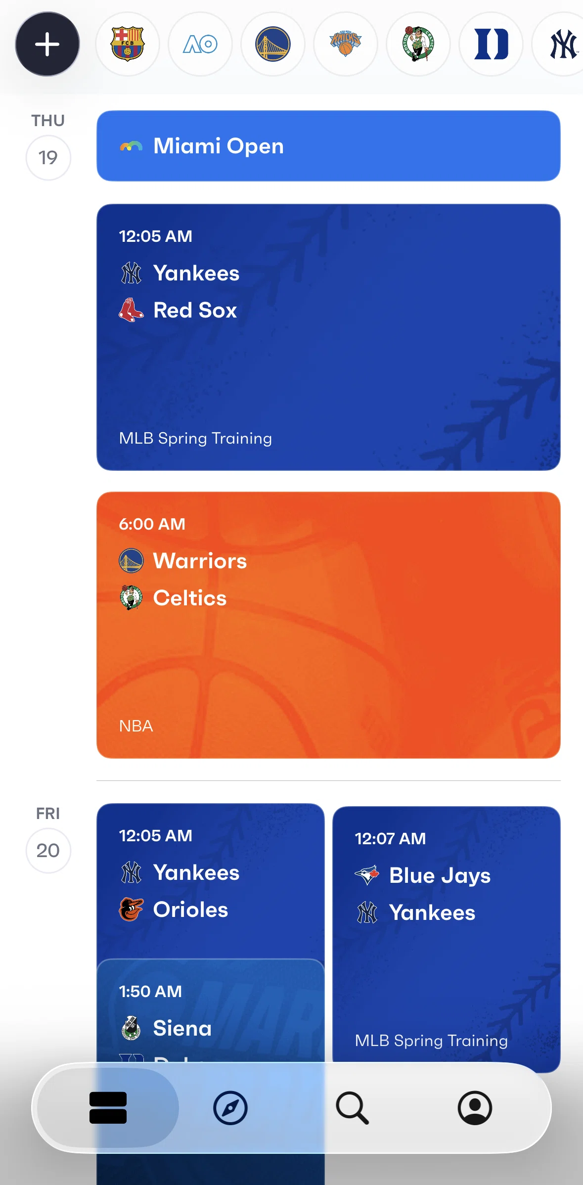 Fixtured Screen screen in the Event detail (tennis) flow