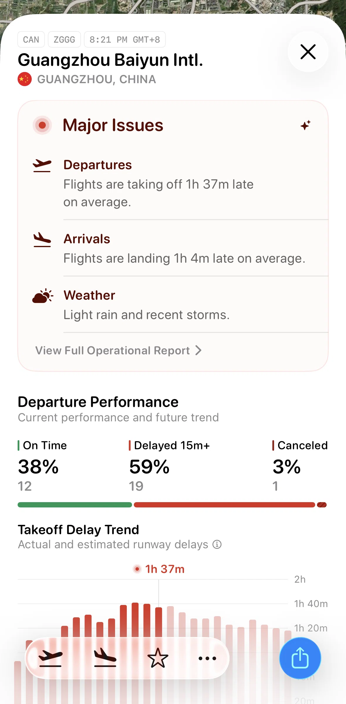 Flighty Screen screen in the Favoriting an airport flow