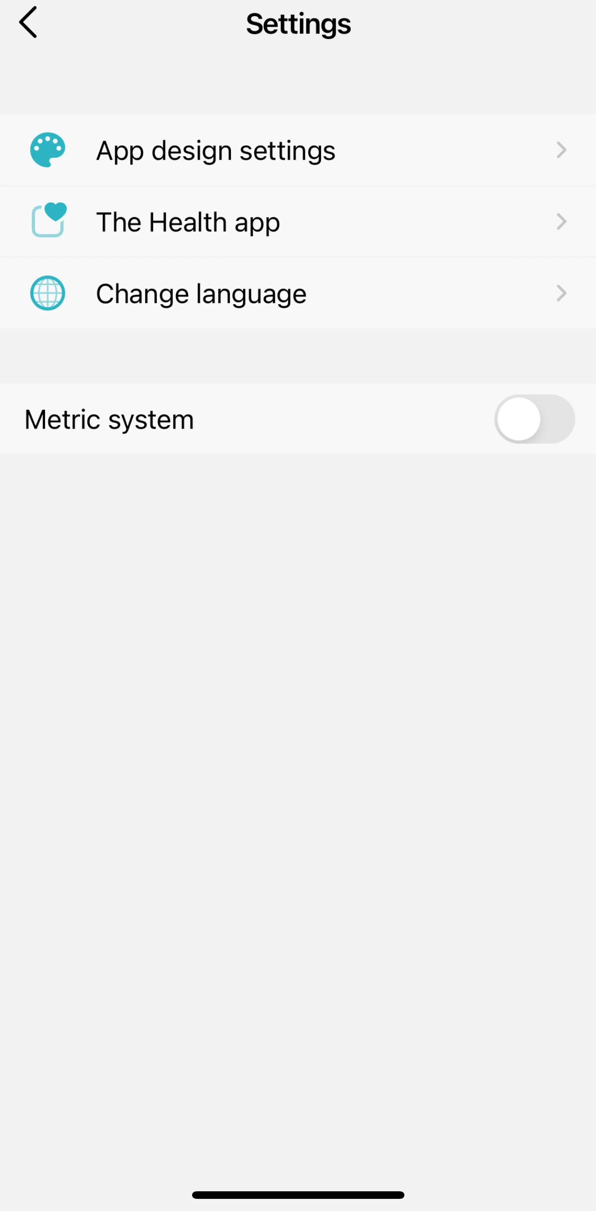 Flo Screen screen in the Change language flow