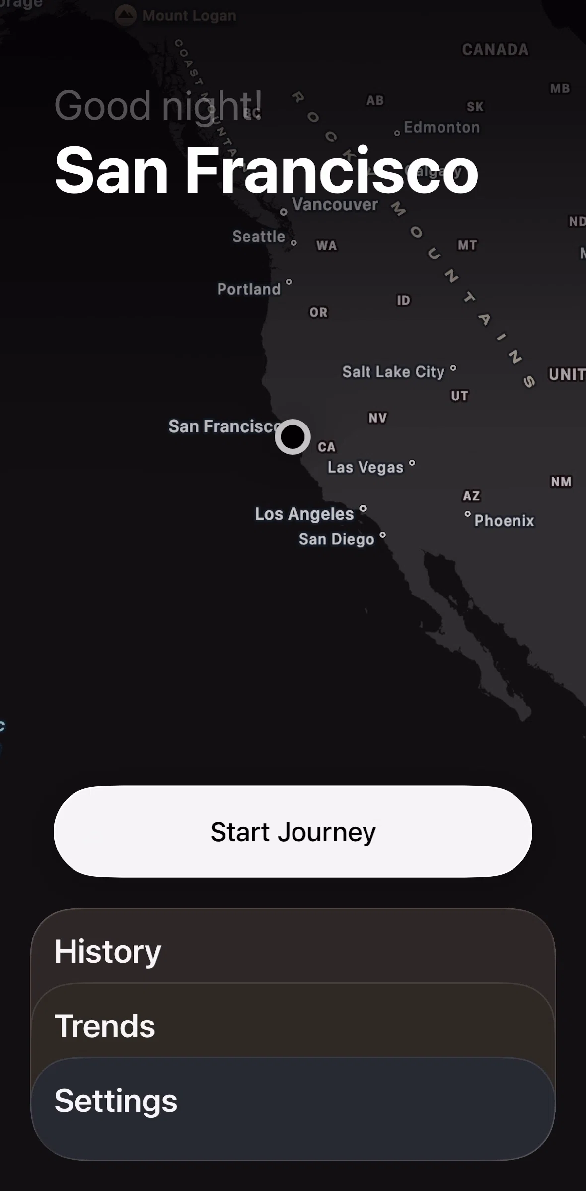 FocusFlight Screen screen in the Completing focus time flow