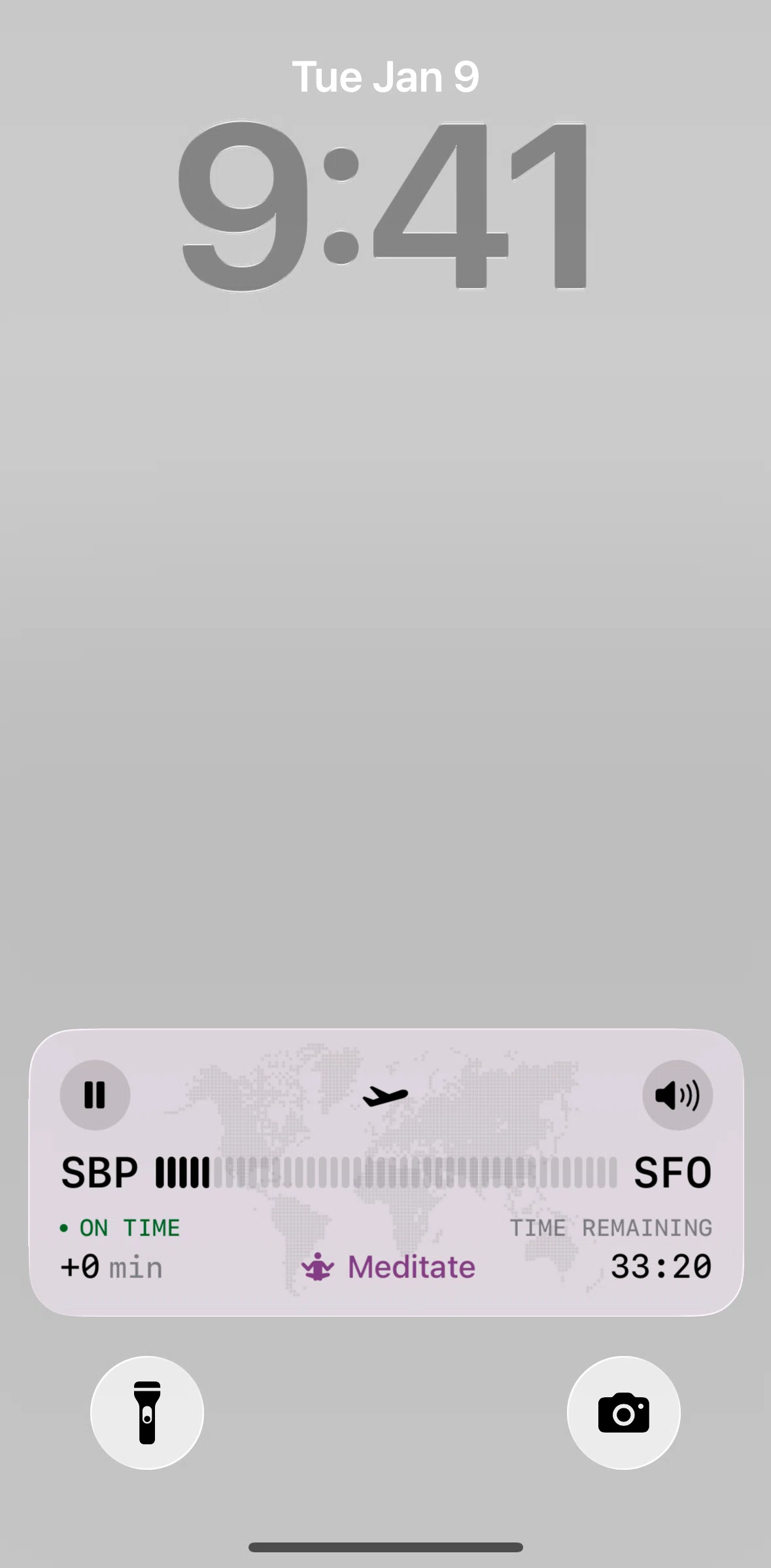 FocusFlight Screen screen in the Live Activities flow