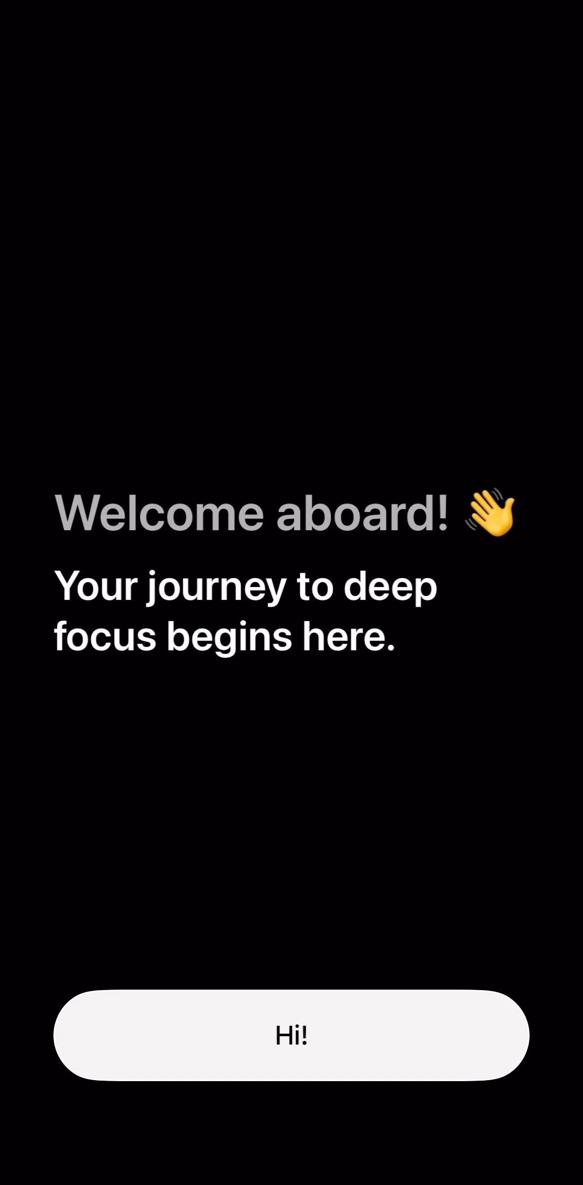 FocusFlight Screen screen in the Onboarding flow