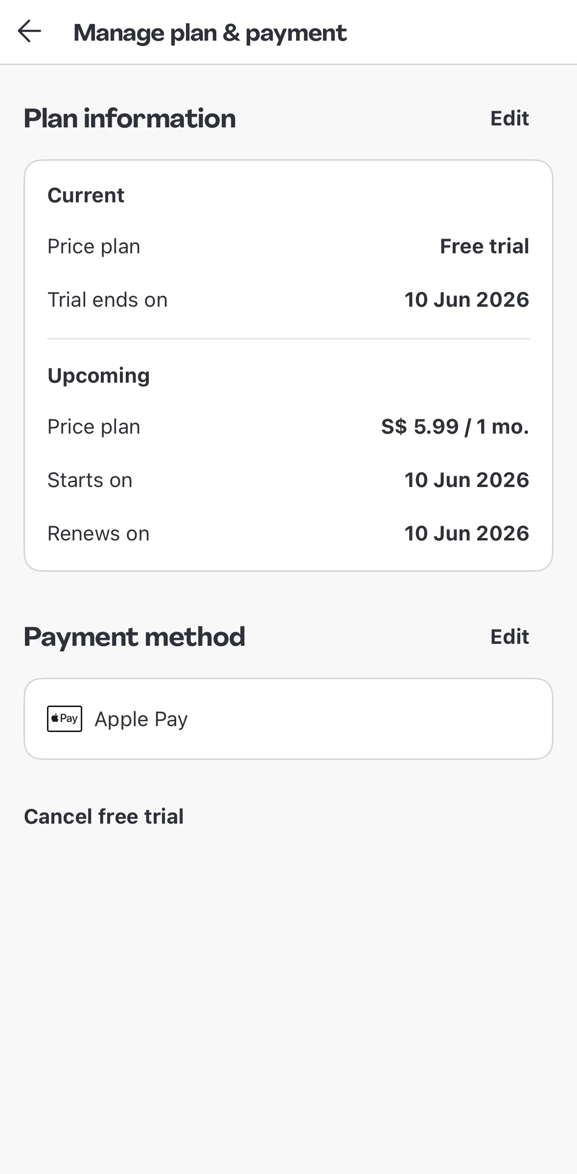 Foodpanda Screen screen in the Canceling a subscription flow