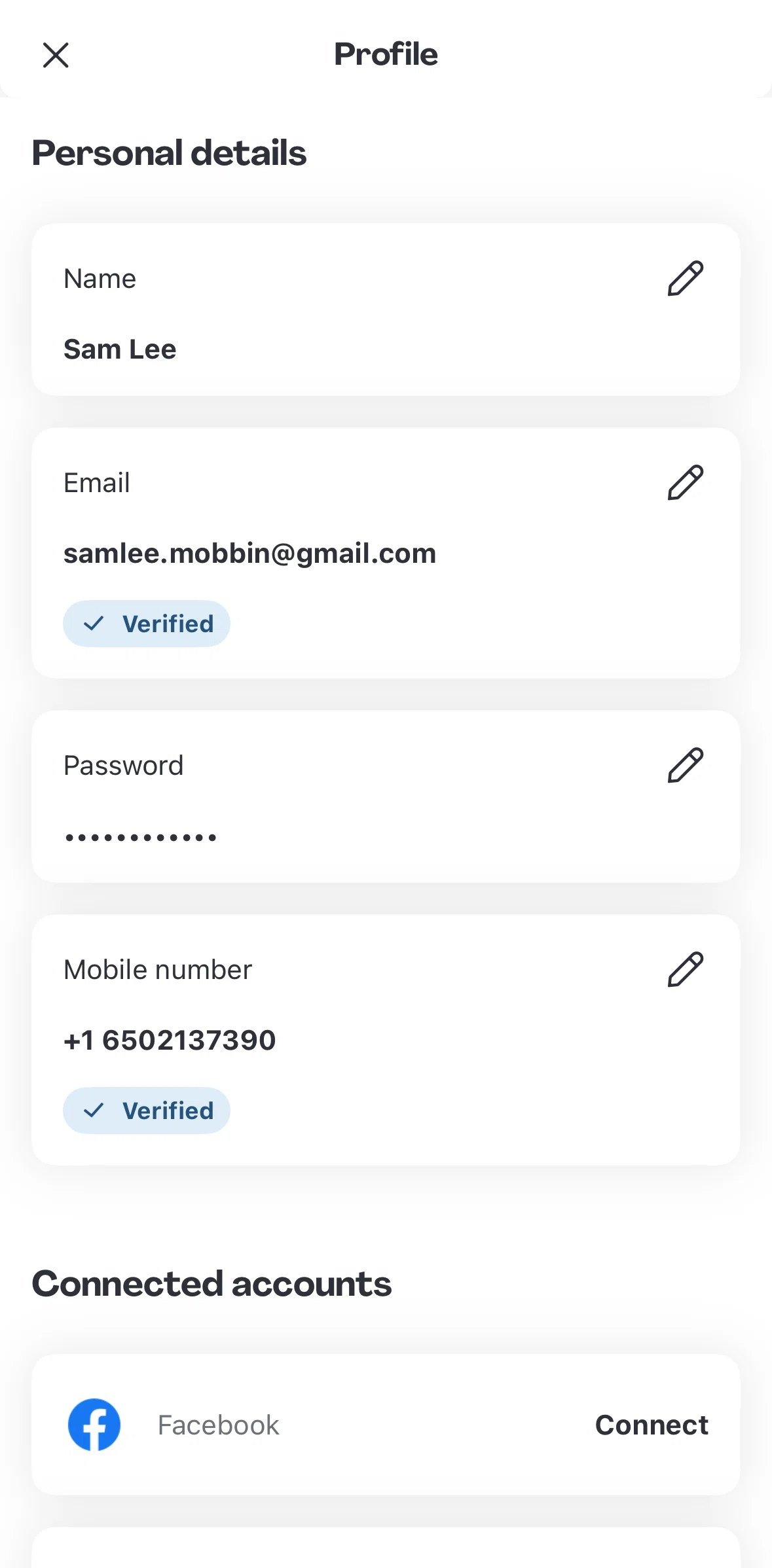 Foodpanda Screen screen in the Editing a full name flow