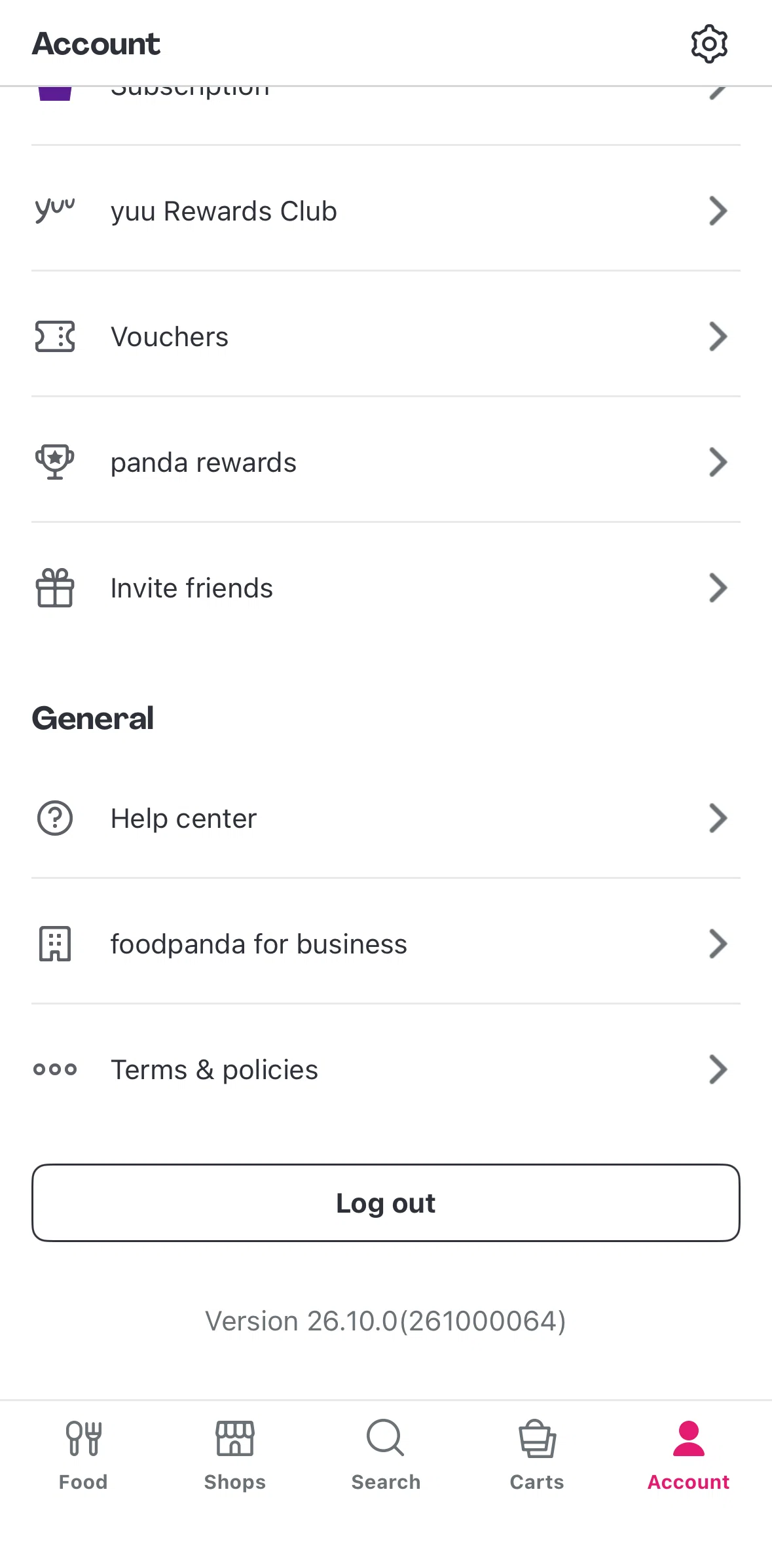 Foodpanda Screen screen in the foodpanda for business flow
