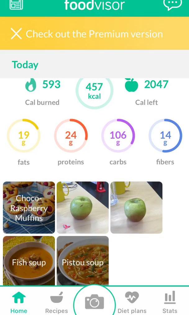 Foodvisor Screen screen in the Inviting People flow