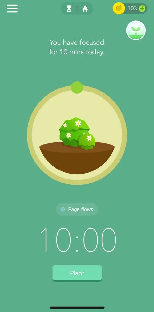 Forest Timer screen in the Analytics Stats flow