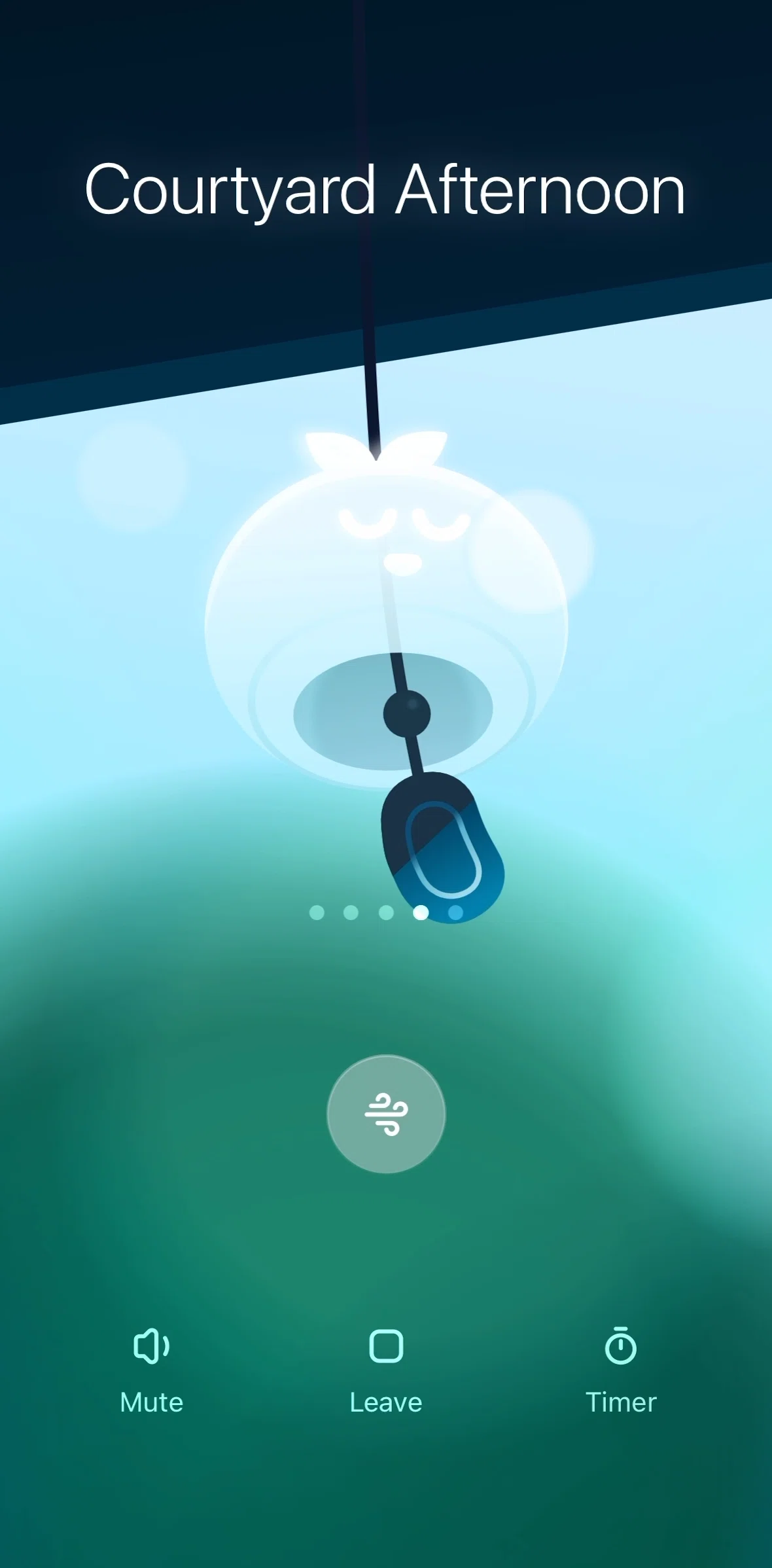 Forest Screen screen in the Completing a breathing exercise flow
