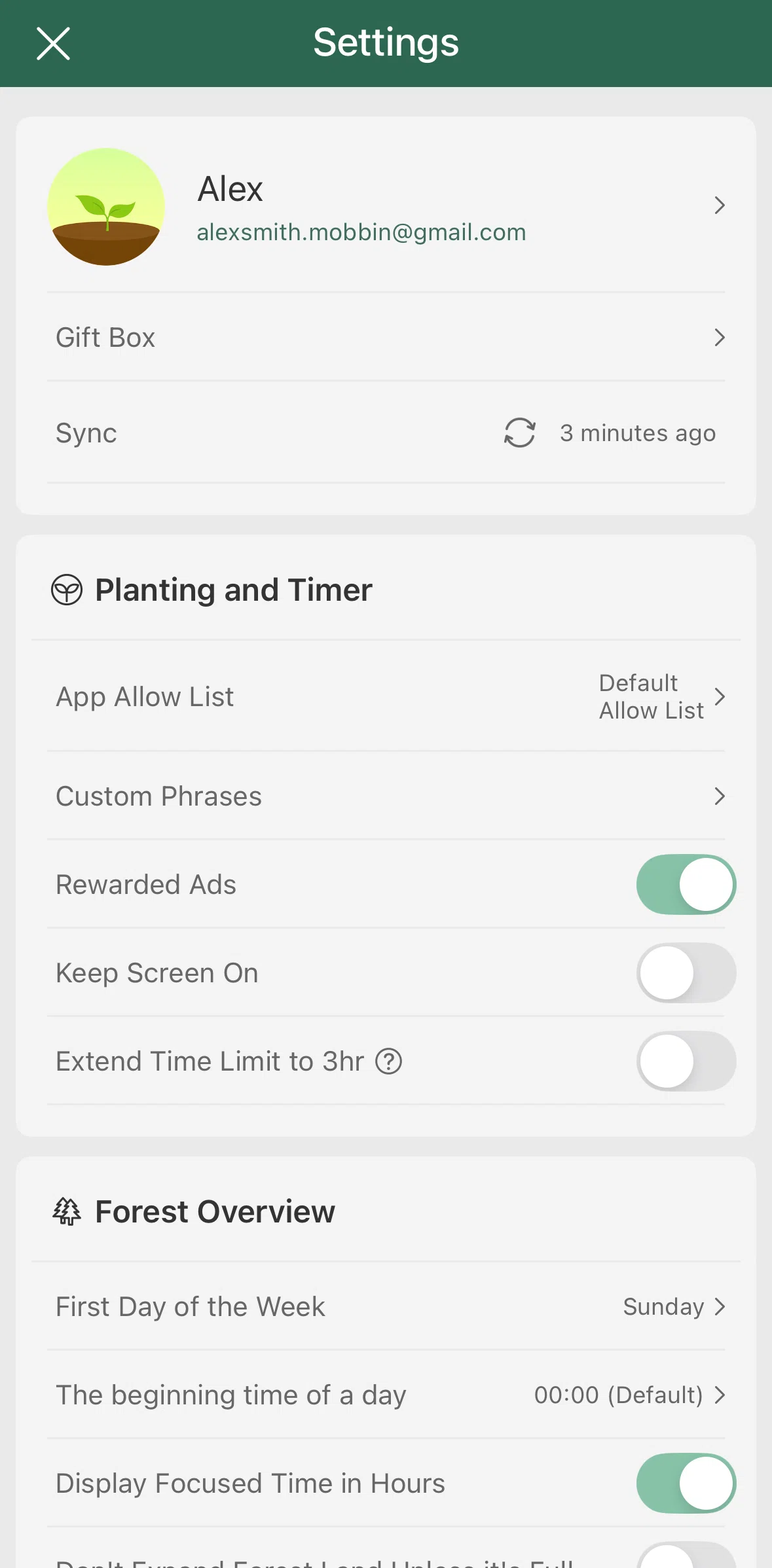 Forest Screen screen in the Creating a custom phrase flow