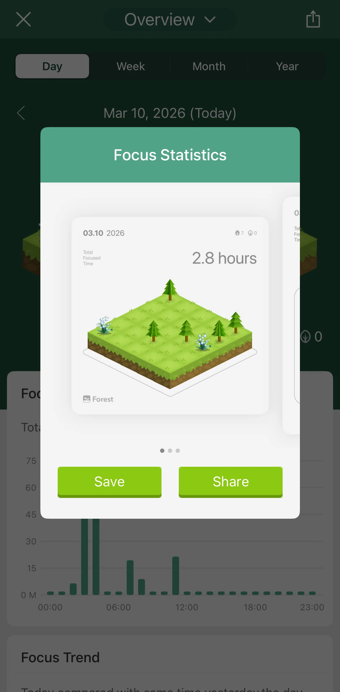 Forest Screen screen in the Saving an image flow