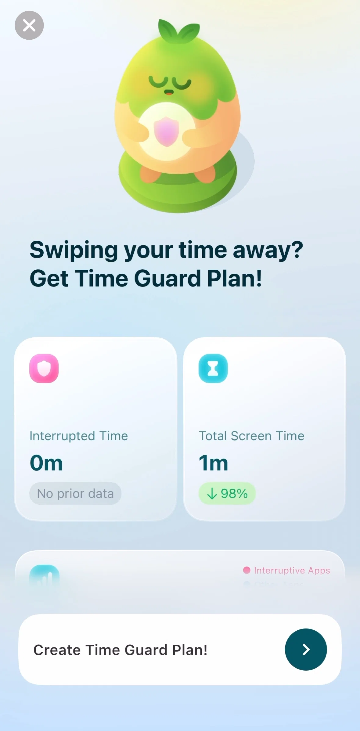 Forest Screen screen in the Screen time dashboard flow