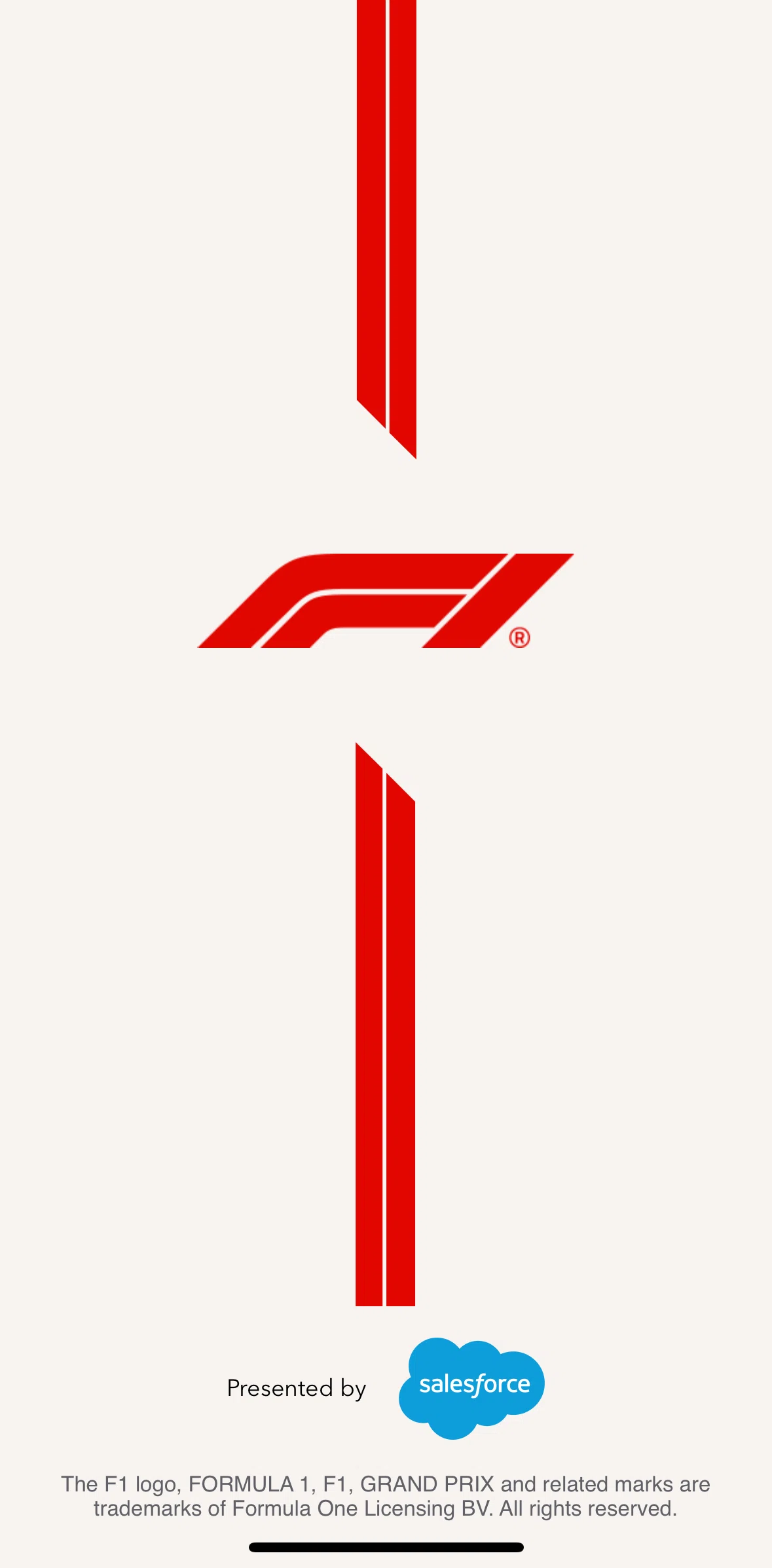 Formula 1® Screen screen in the Onboarding flow