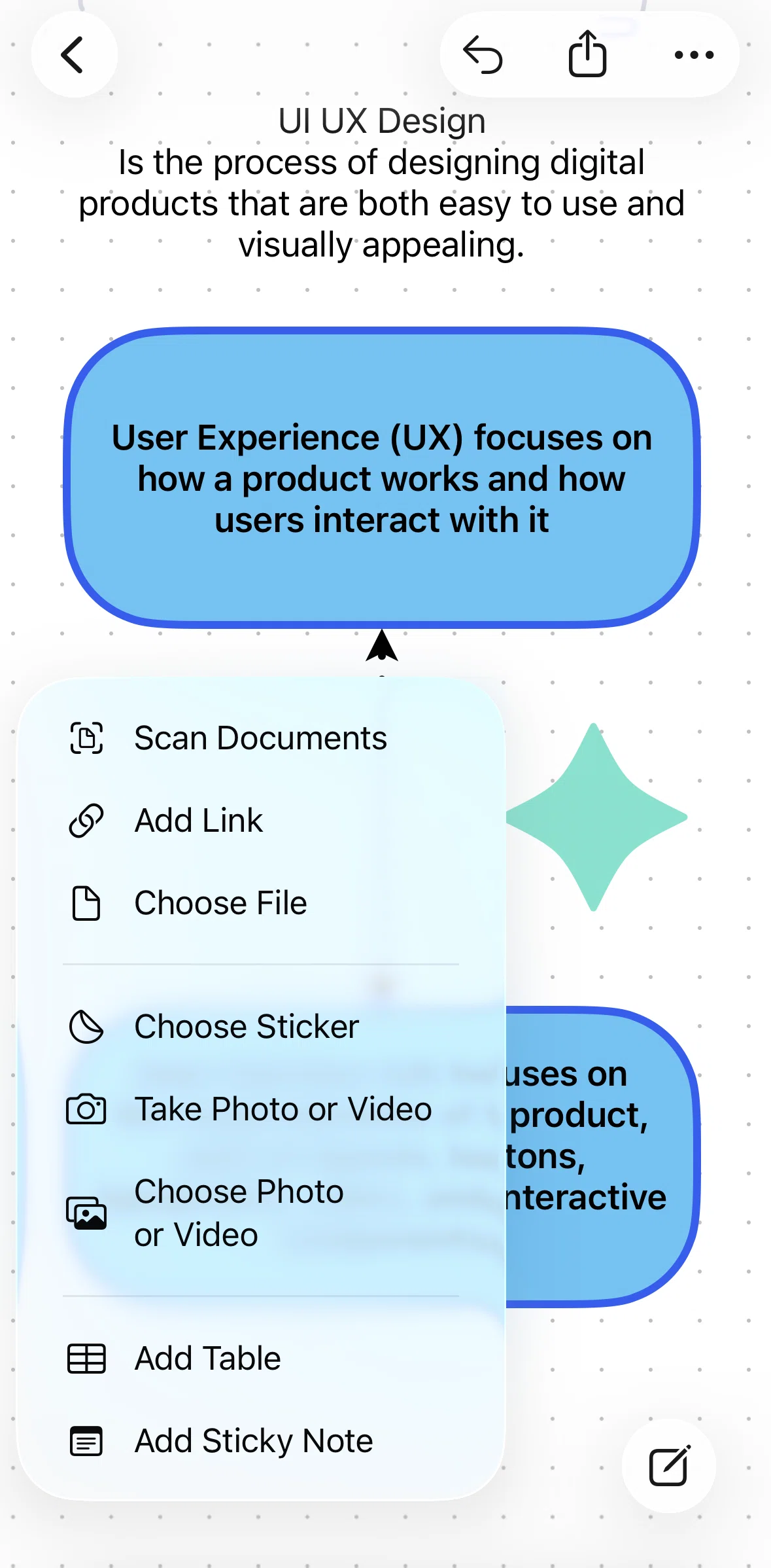Freeform Screen screen in the Adding a link flow