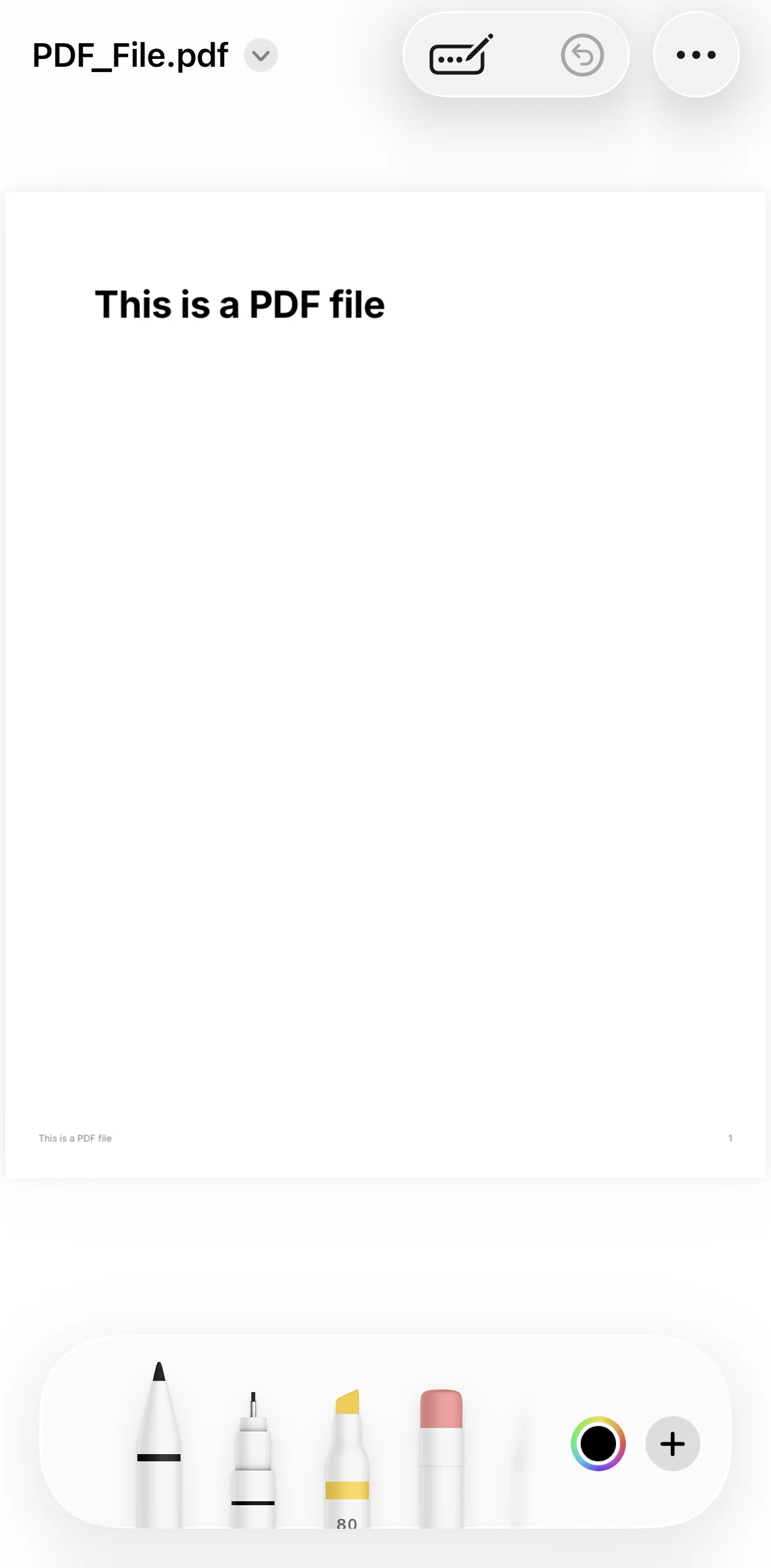 Freeform Screen screen in the Adding a sticker (document) flow