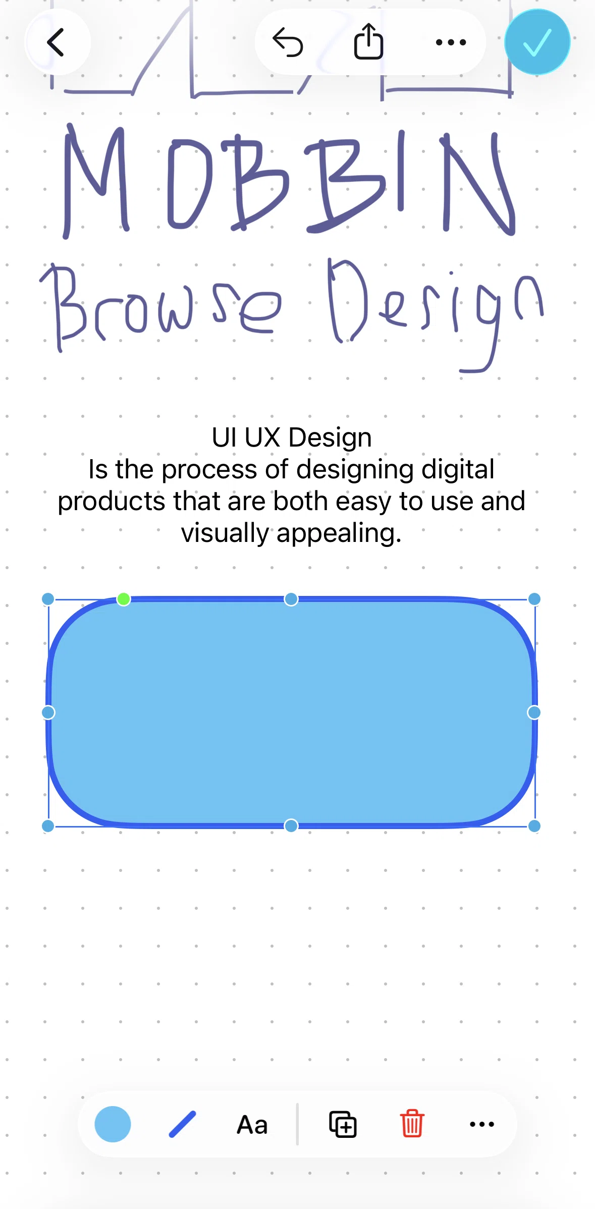 Freeform Screen screen in the Adding text (shape) flow