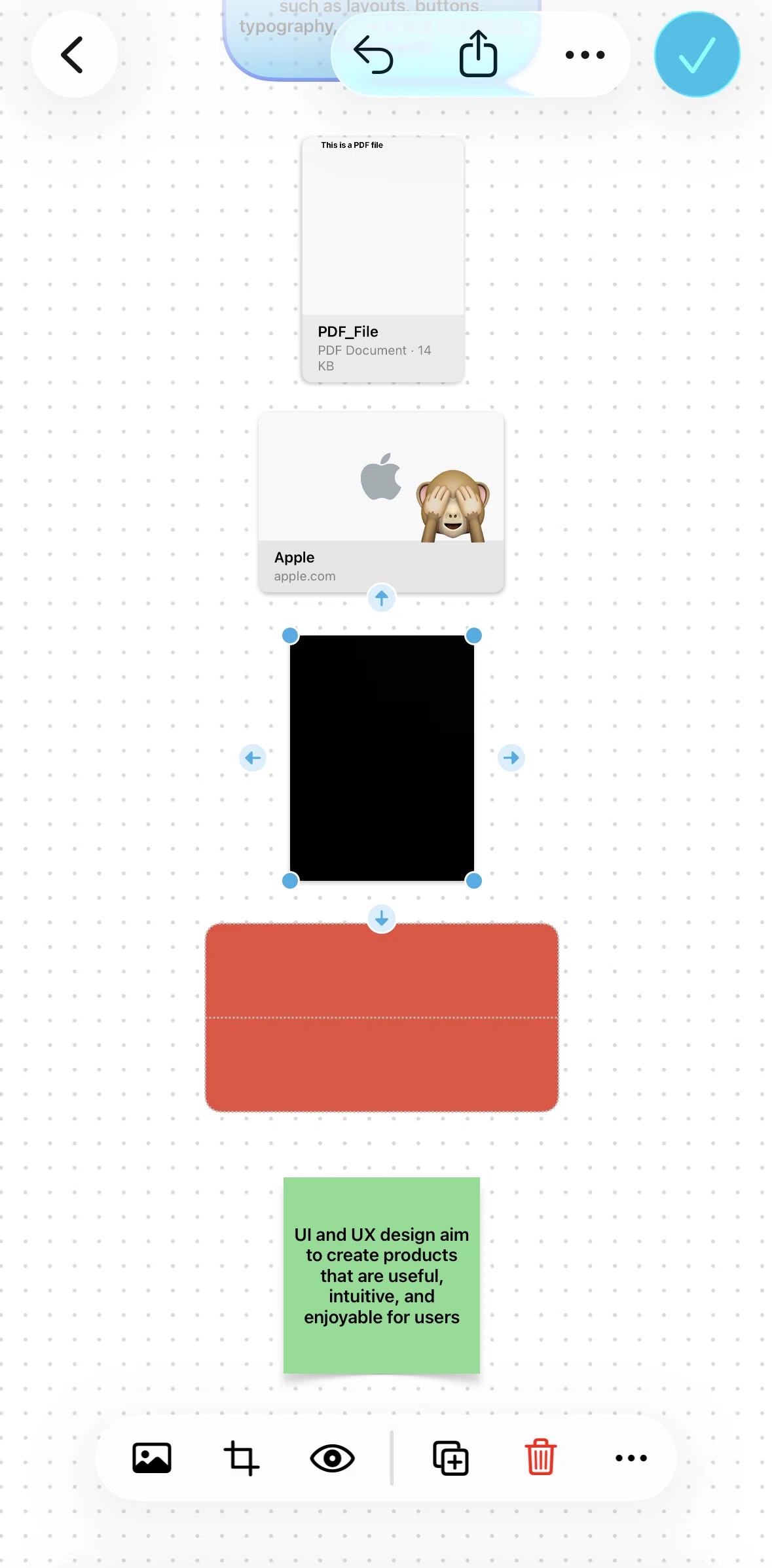 Freeform Screen screen in the Connecting objects flow