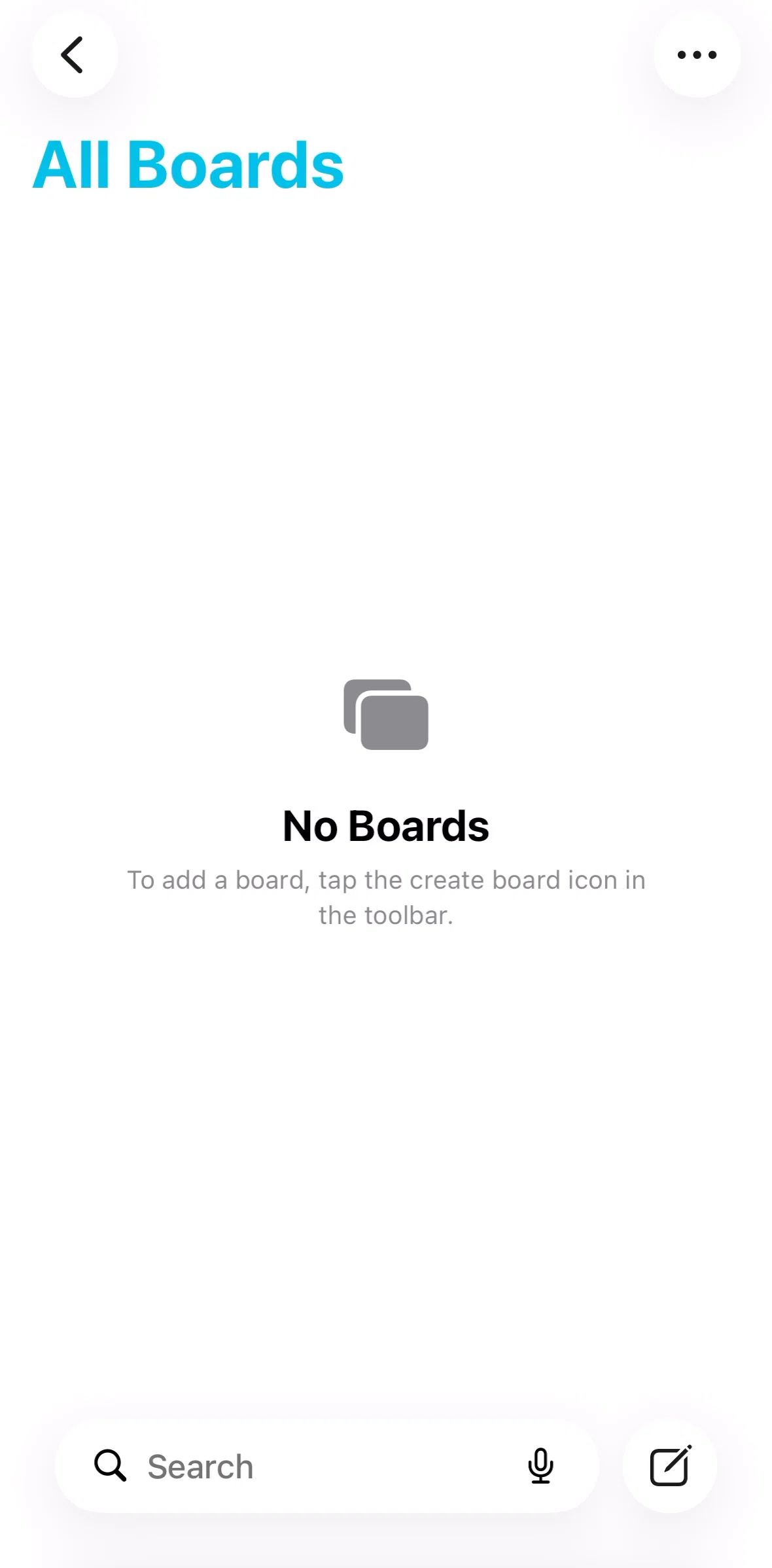 Freeform Screen screen in the Creating a board flow