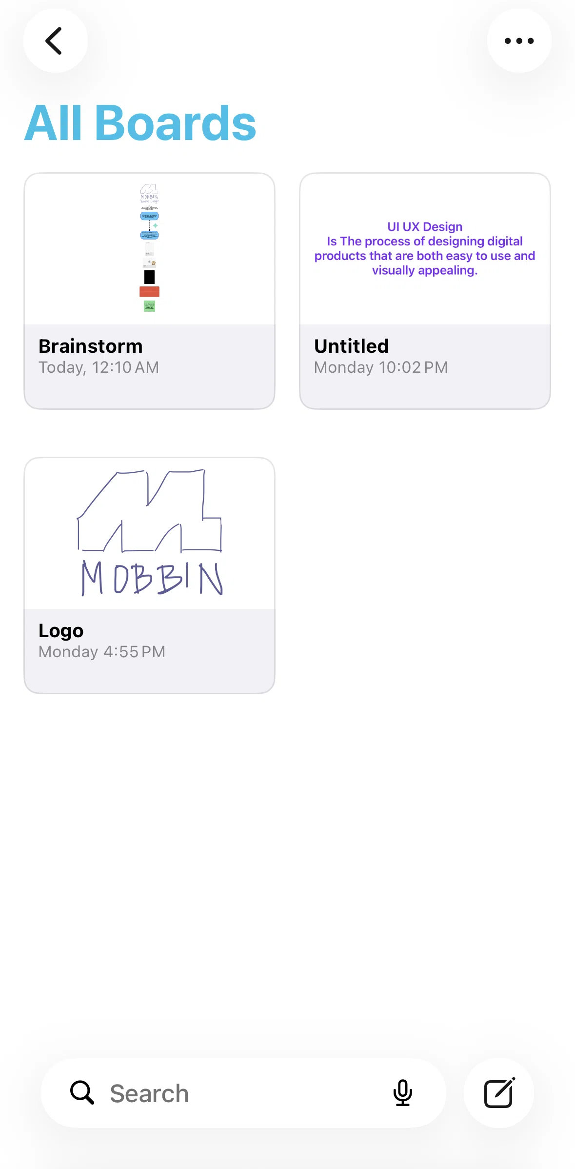 Freeform Screen screen in the Folders flow