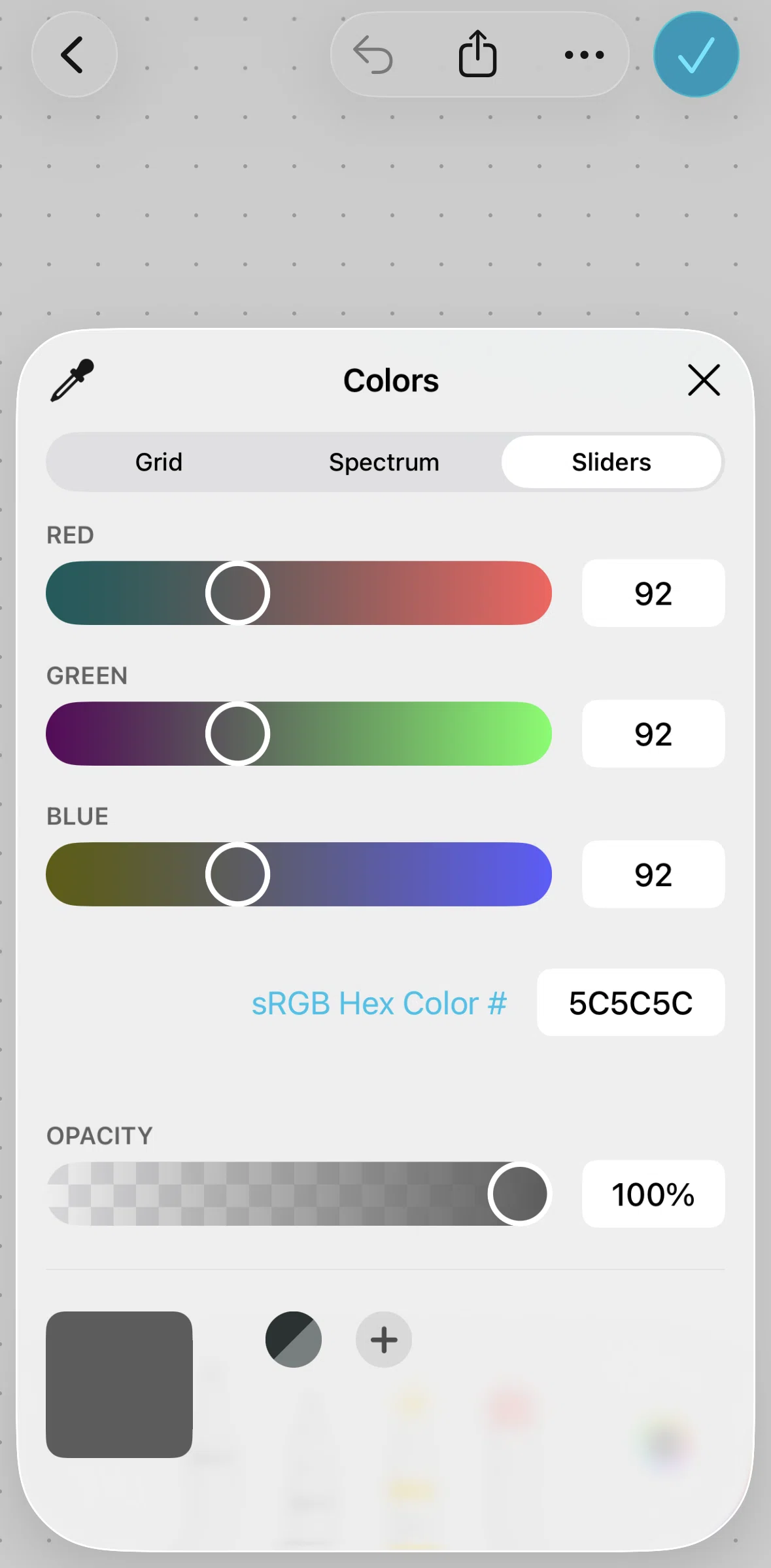 Freeform Screen screen in the Picking a color flow