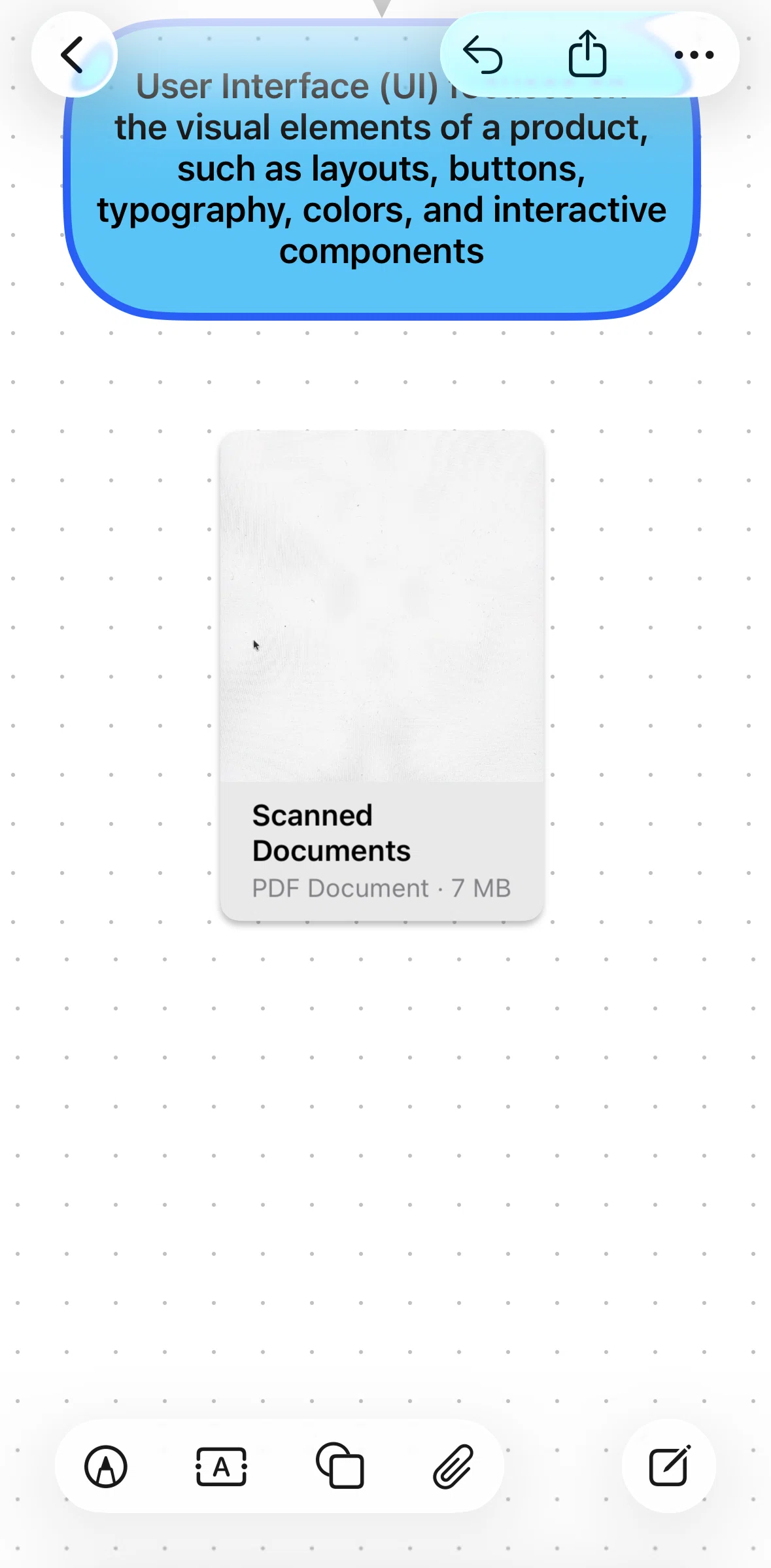 Freeform Screen screen in the Replacing a document flow