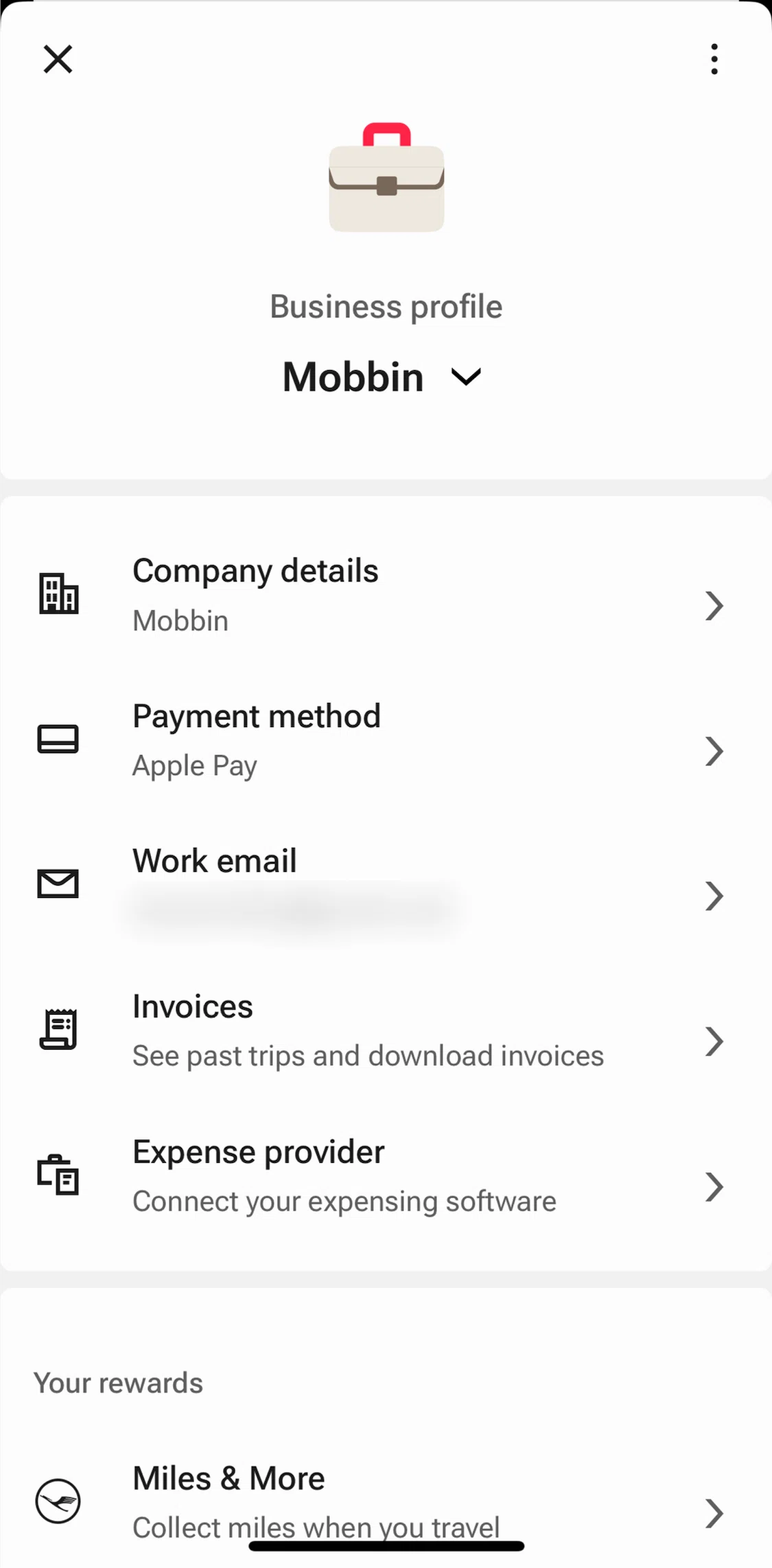 Freenow Screen screen in the Adding company detail flow