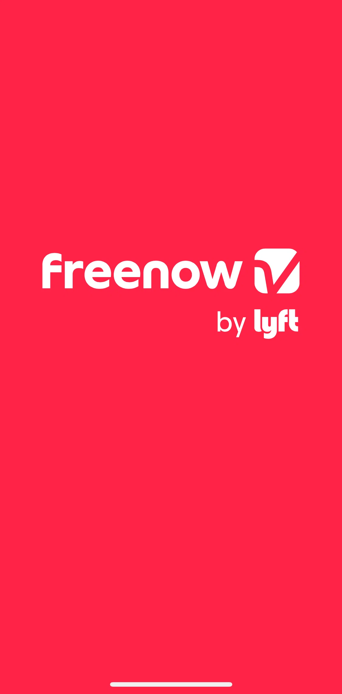 Freenow Screen screen in the Onboarding flow