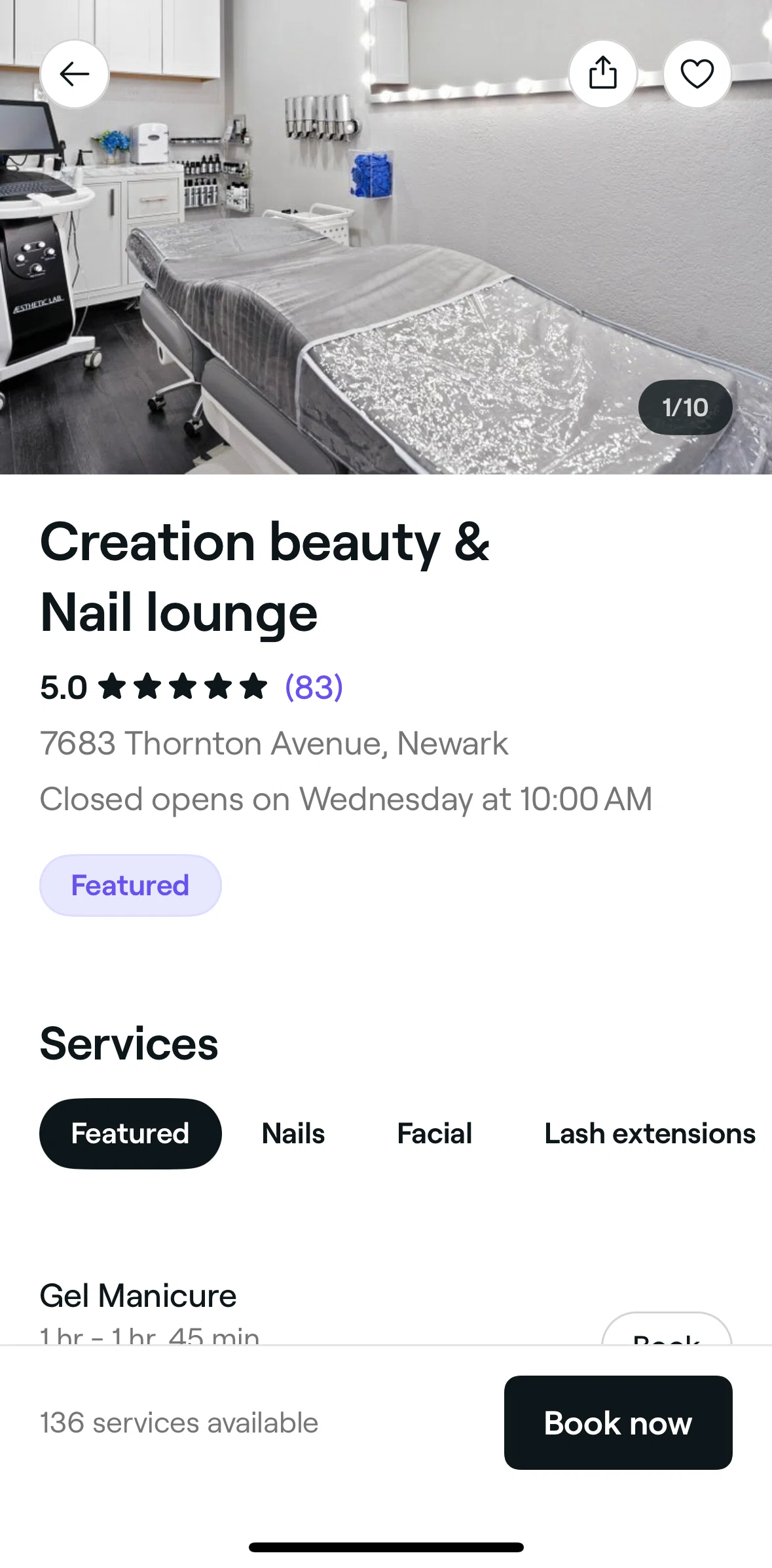 Fresha Screen screen in the View reviews flow