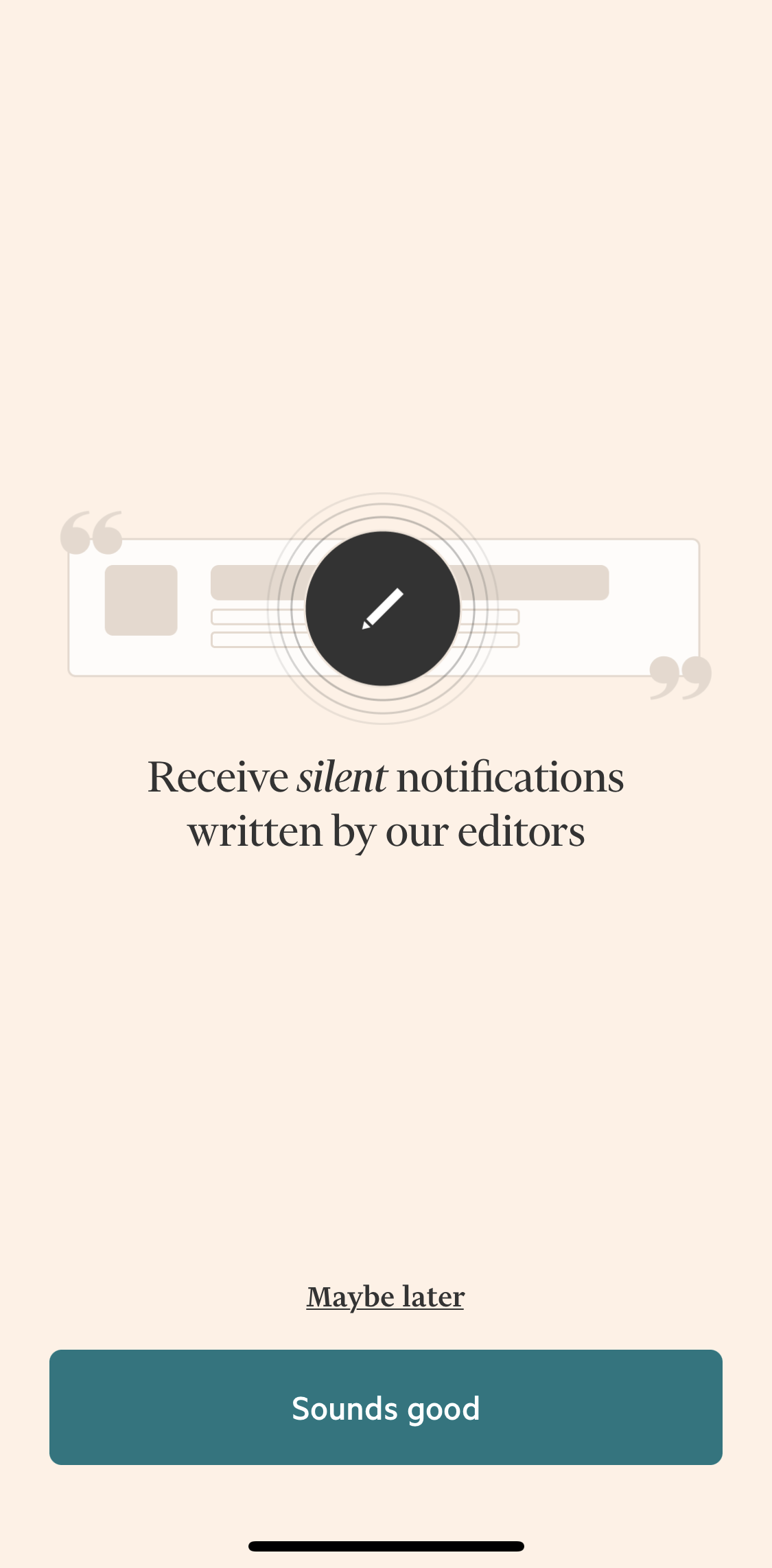 Ft Edit Enable notifications screen in the General Browsing flow