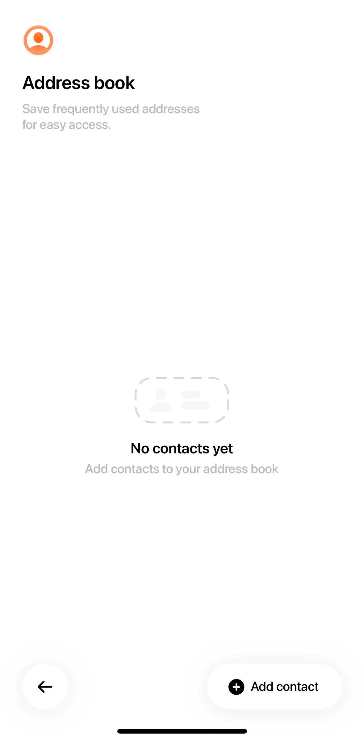 Fuse Screen screen in the Adding a contact flow