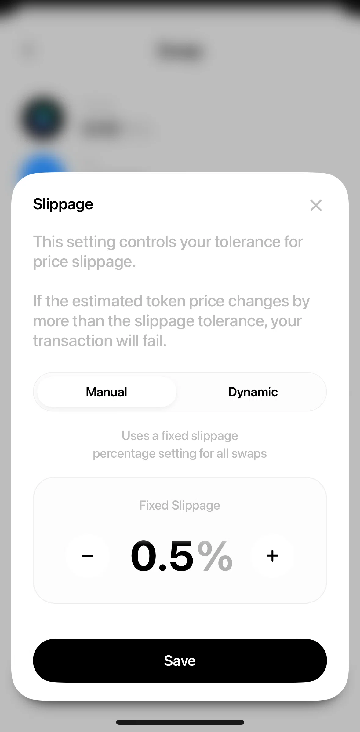 Fuse Screen screen in the Editing slippage controls flow