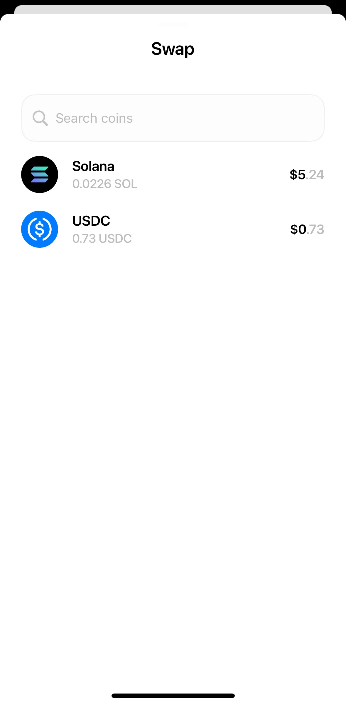Fuse Screen screen in the Searching for a coin flow