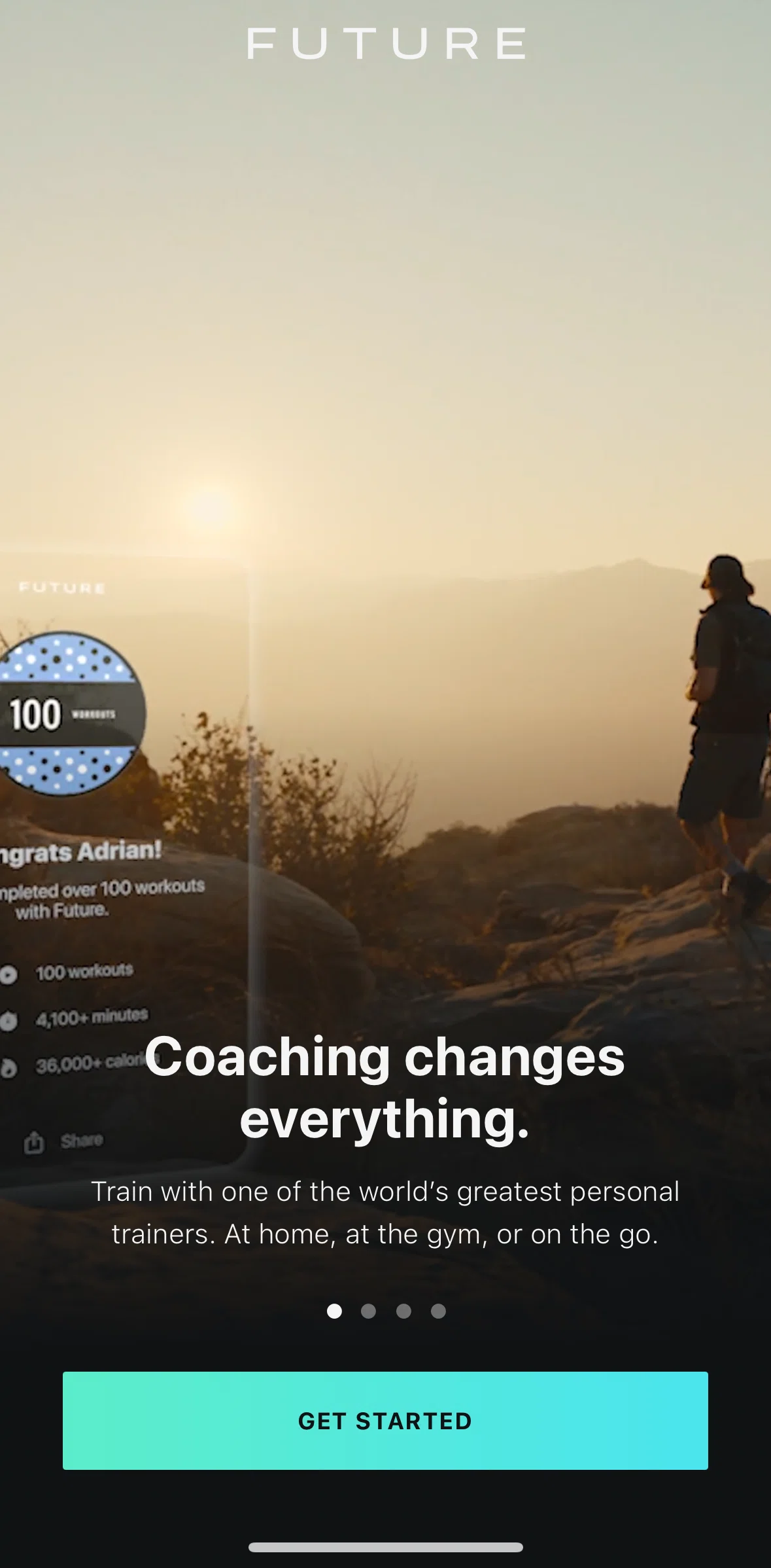 Future Pro Screen screen in the Logging in flow