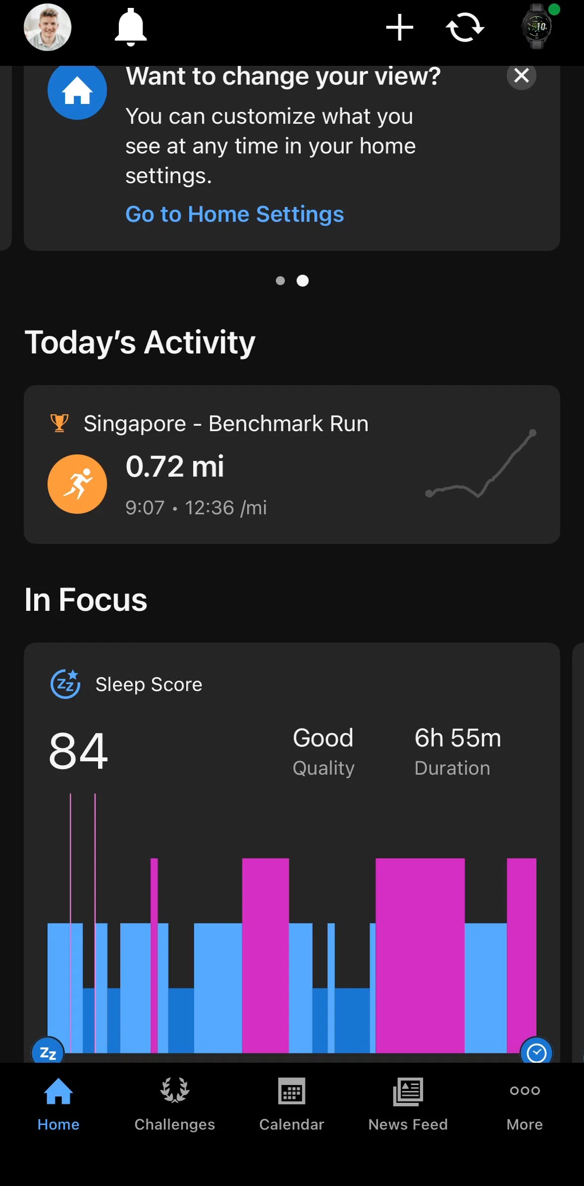 Garmin Connect Screen screen in the Activity detail flow