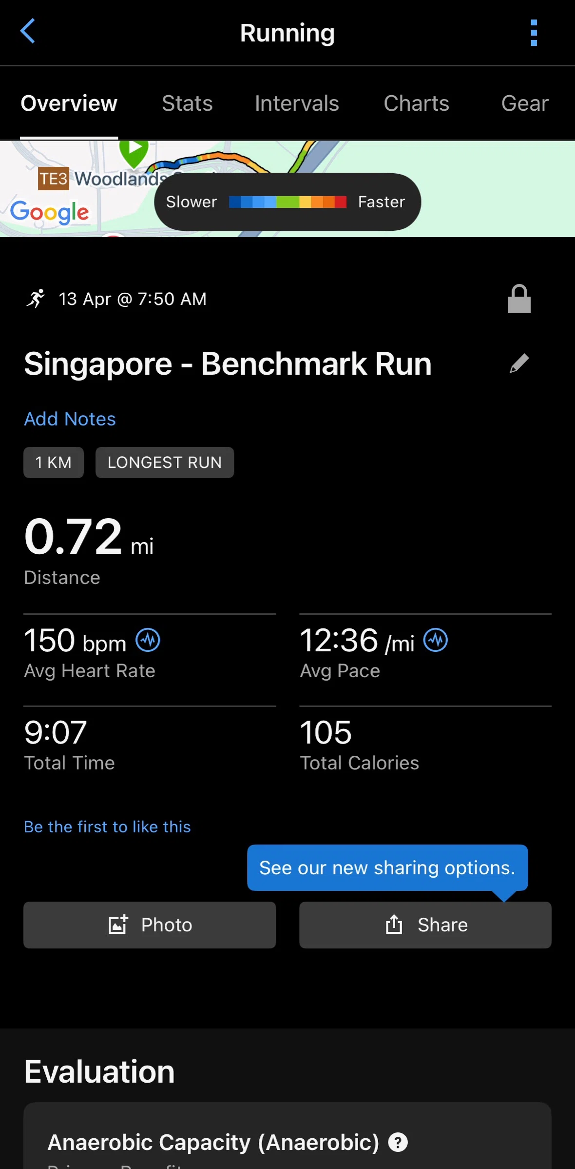 Garmin Connect Screen screen in the Adding a note flow