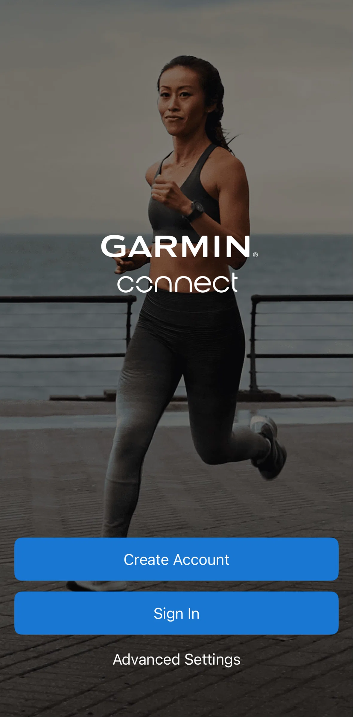 Garmin Connect Screen screen in the Logging in flow