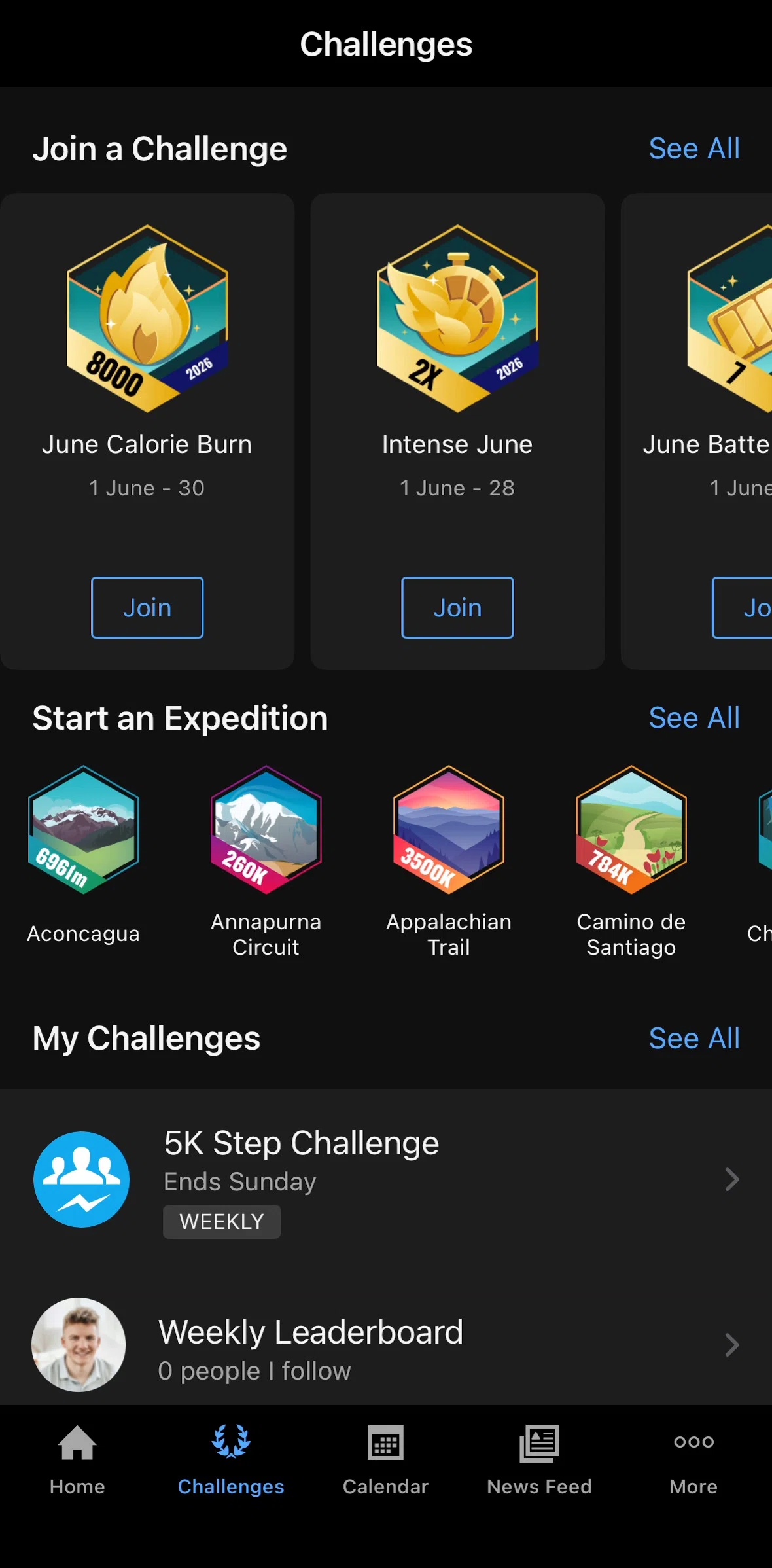 Garmin Connect Screen screen in the Starting an expedition flow