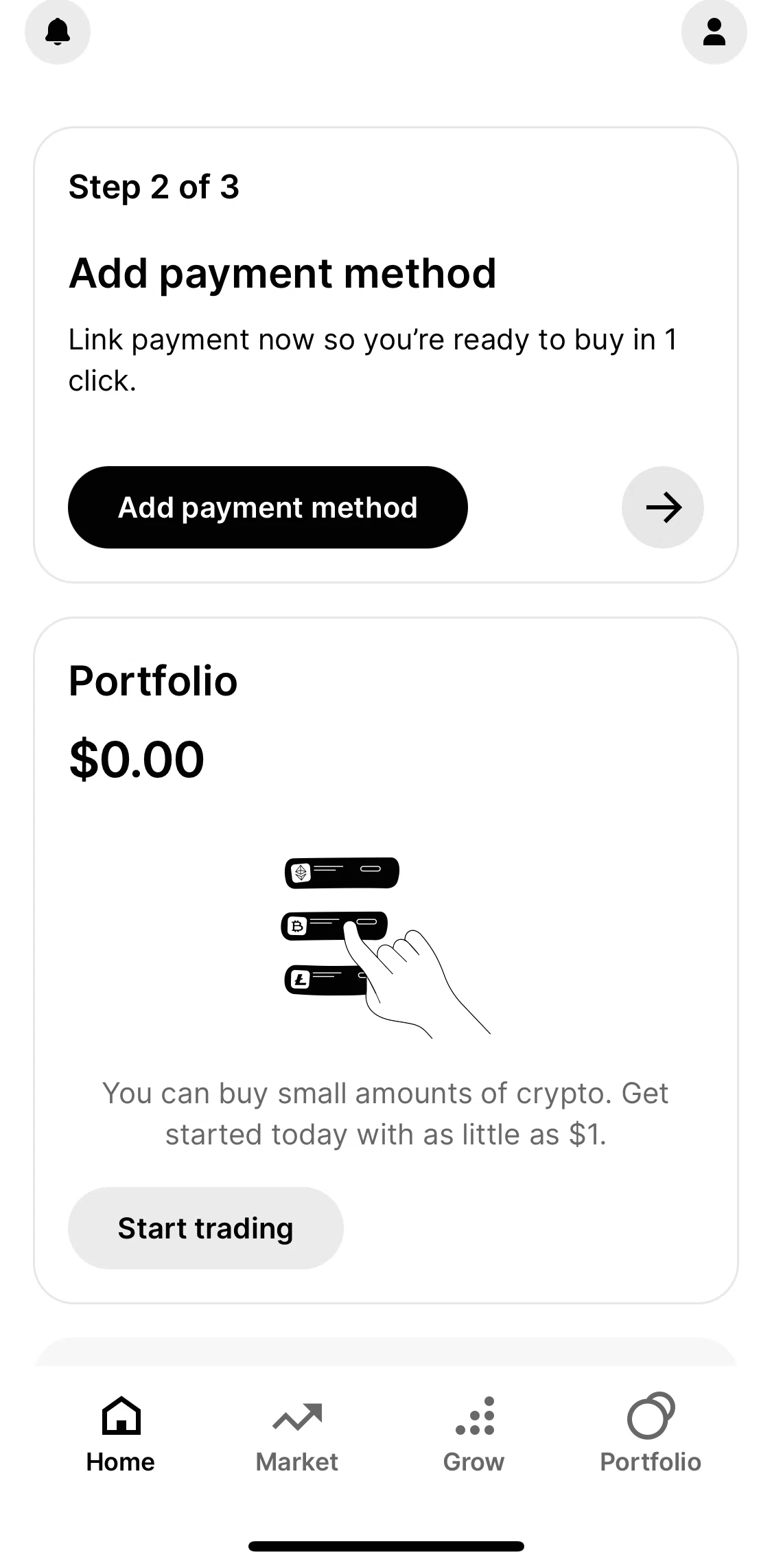 Gemini Screen screen in the Adding a payment method flow