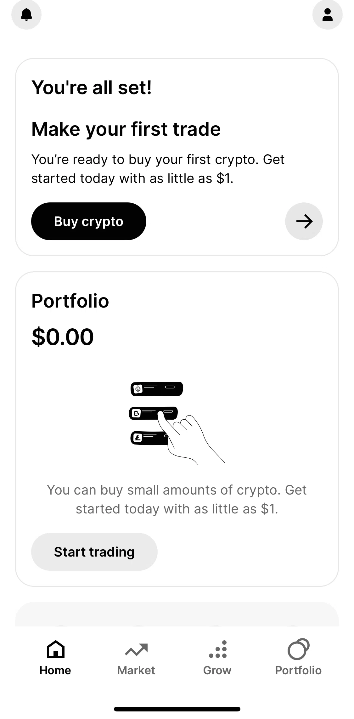 Gemini Screen screen in the Home flow