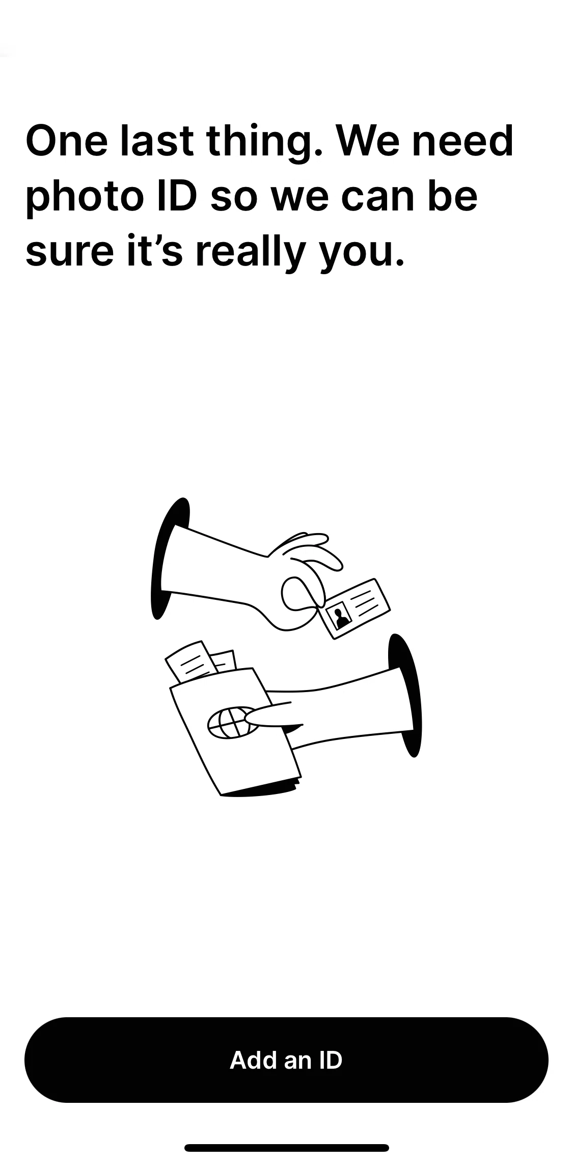 Gemini Screen screen in the Verifying identity flow