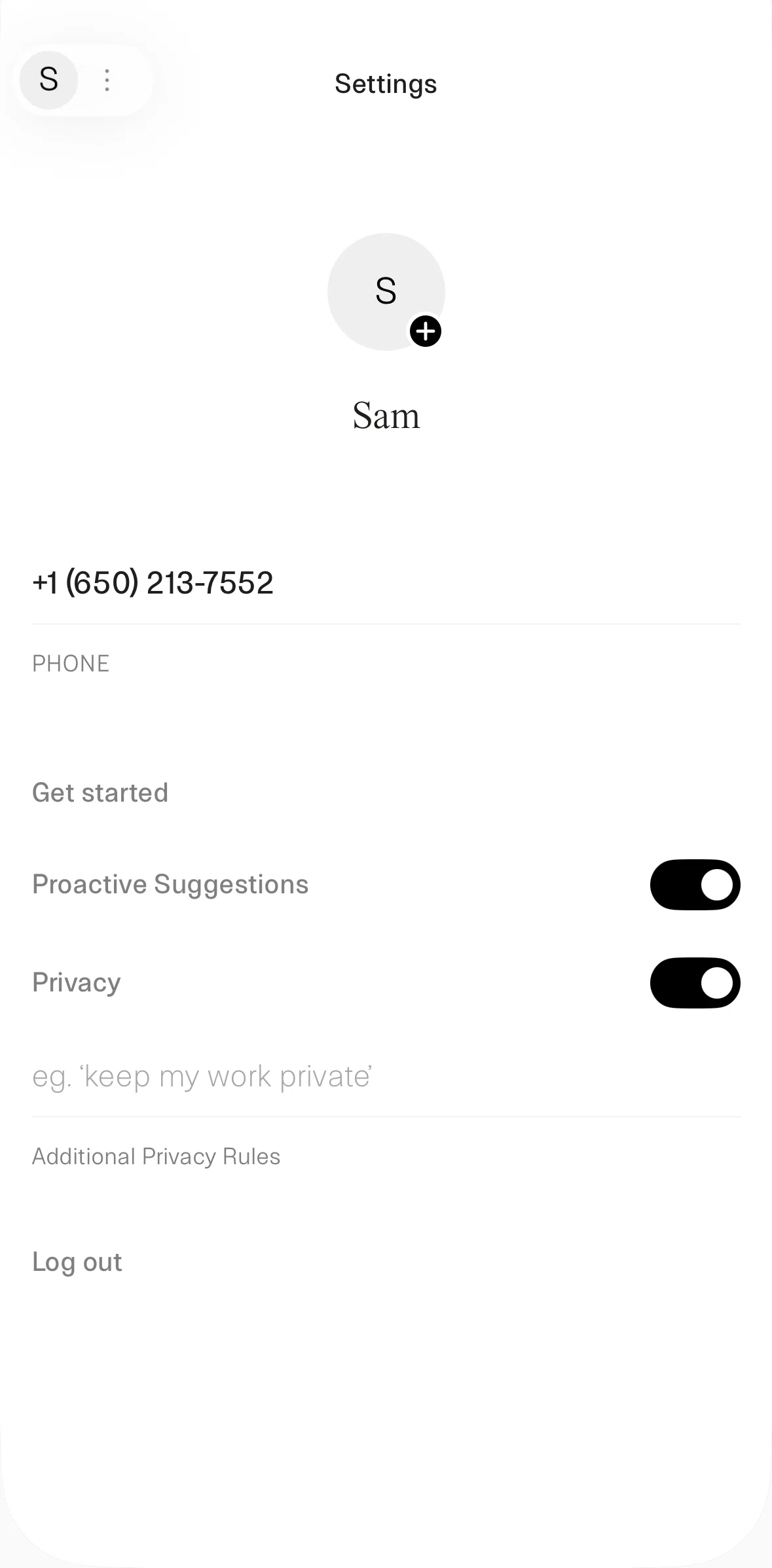 Genie Screen screen in the Logging out flow