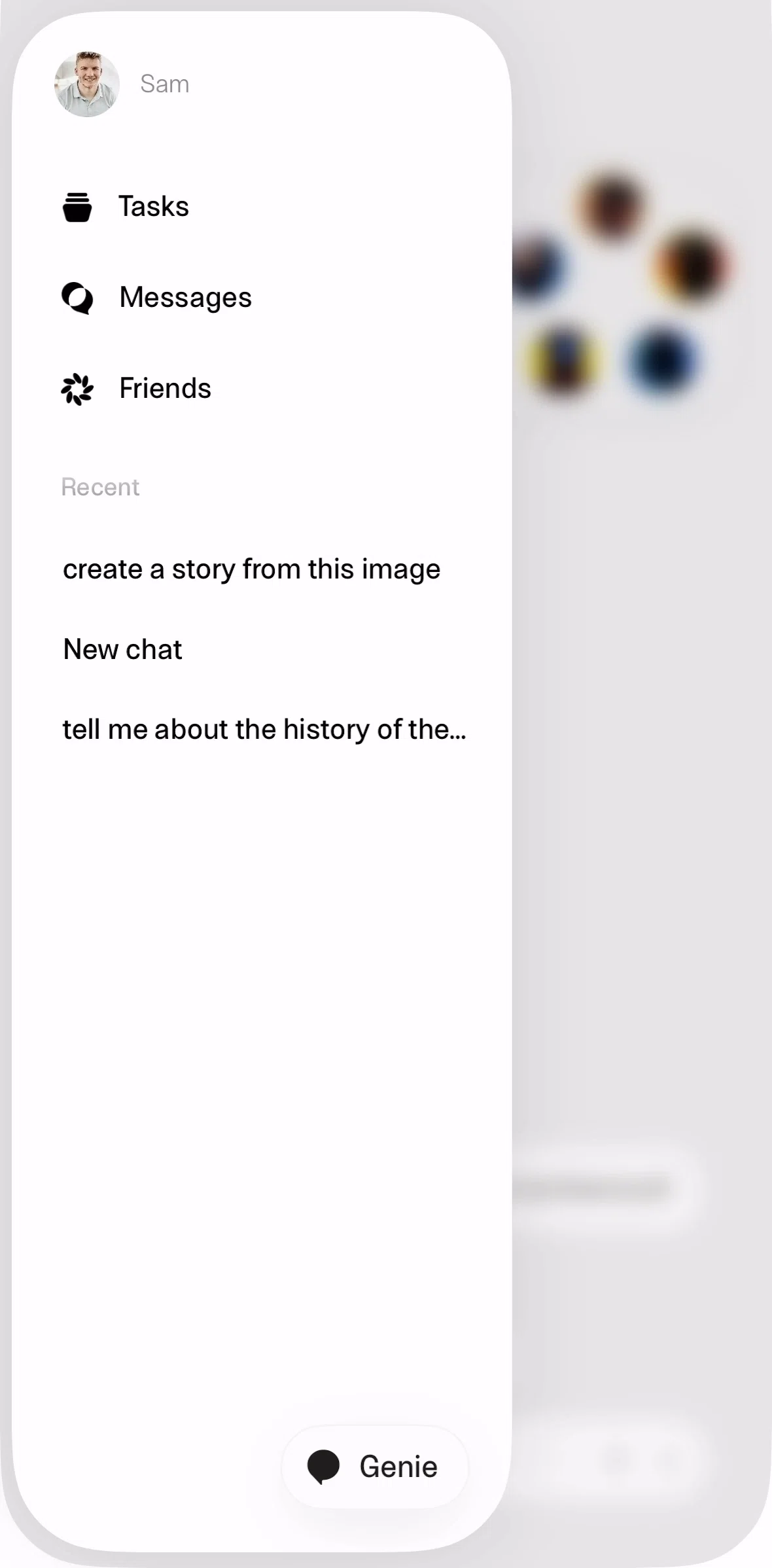 Genie Screen screen in the Settings flow