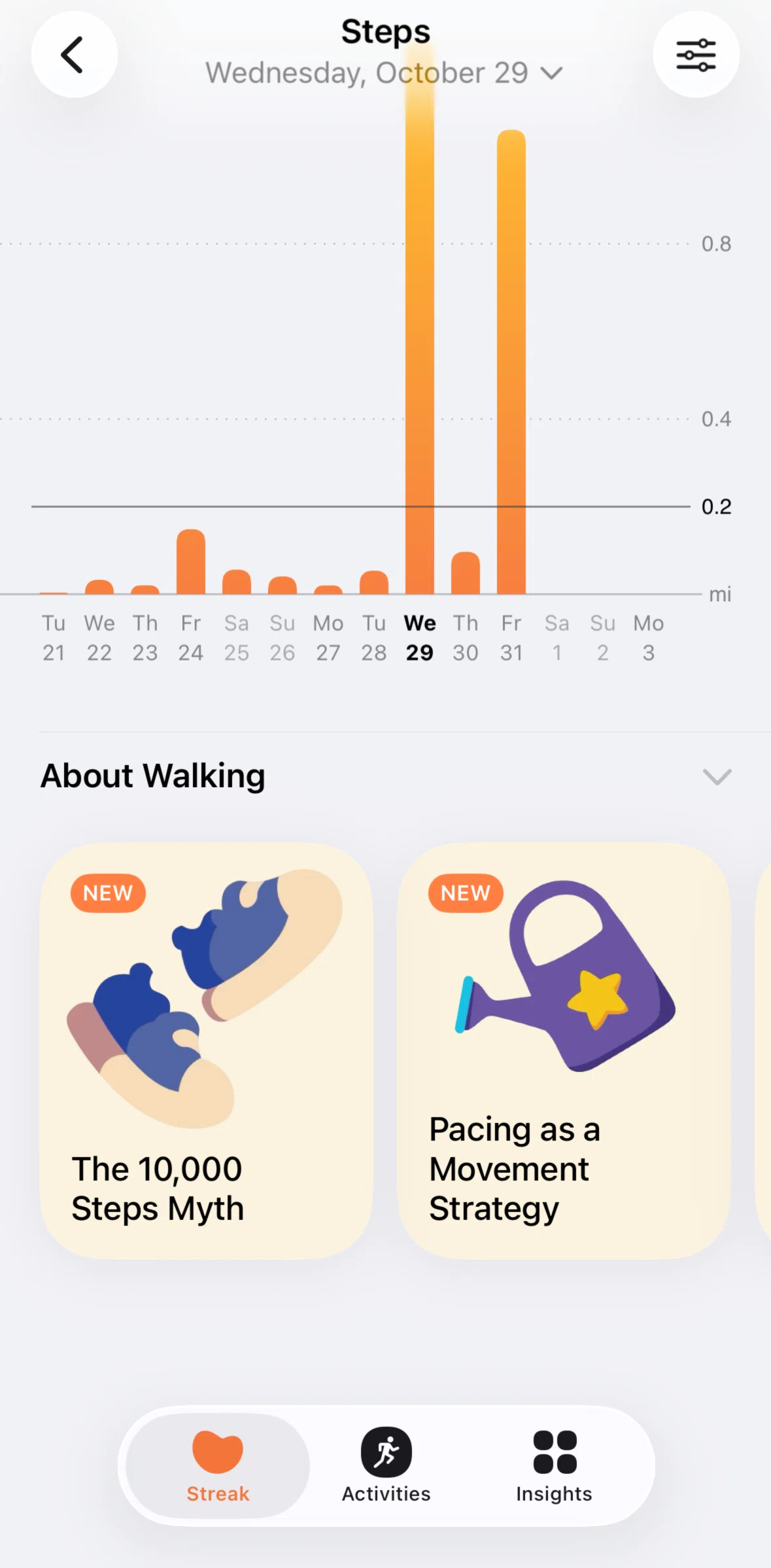 Gentler Streak Screen screen in the Article detail flow
