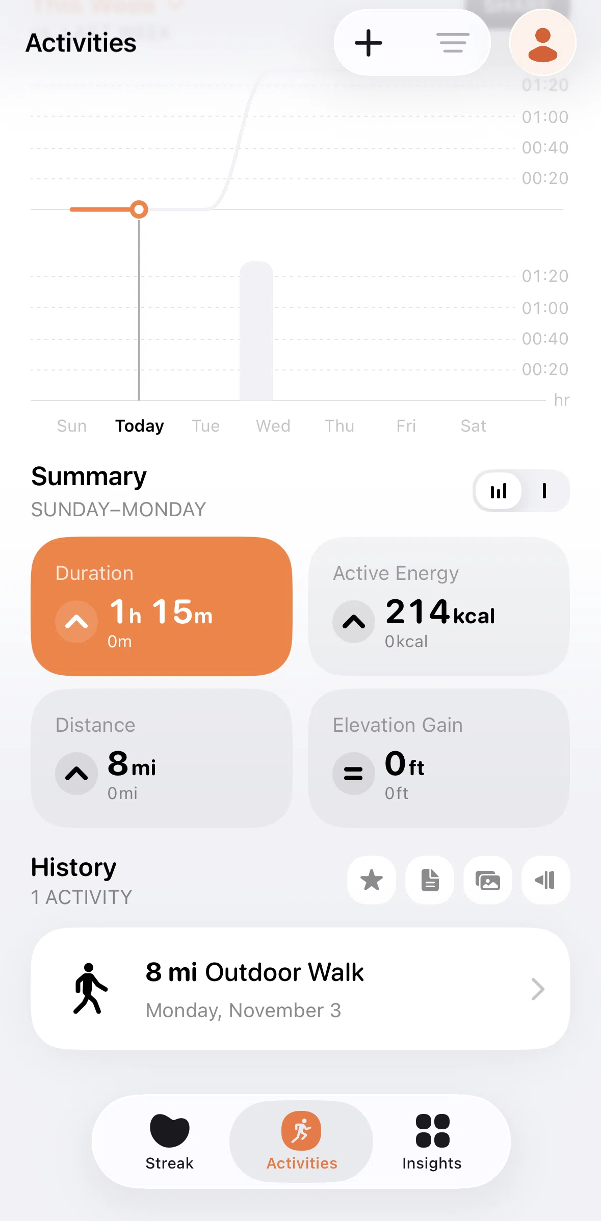 Gentler Streak Screen screen in the Selecting summary data flow