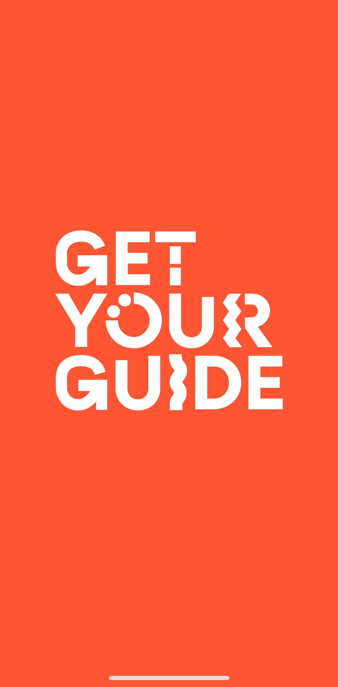 GetYourGuide Screen screen in the Onboarding flow