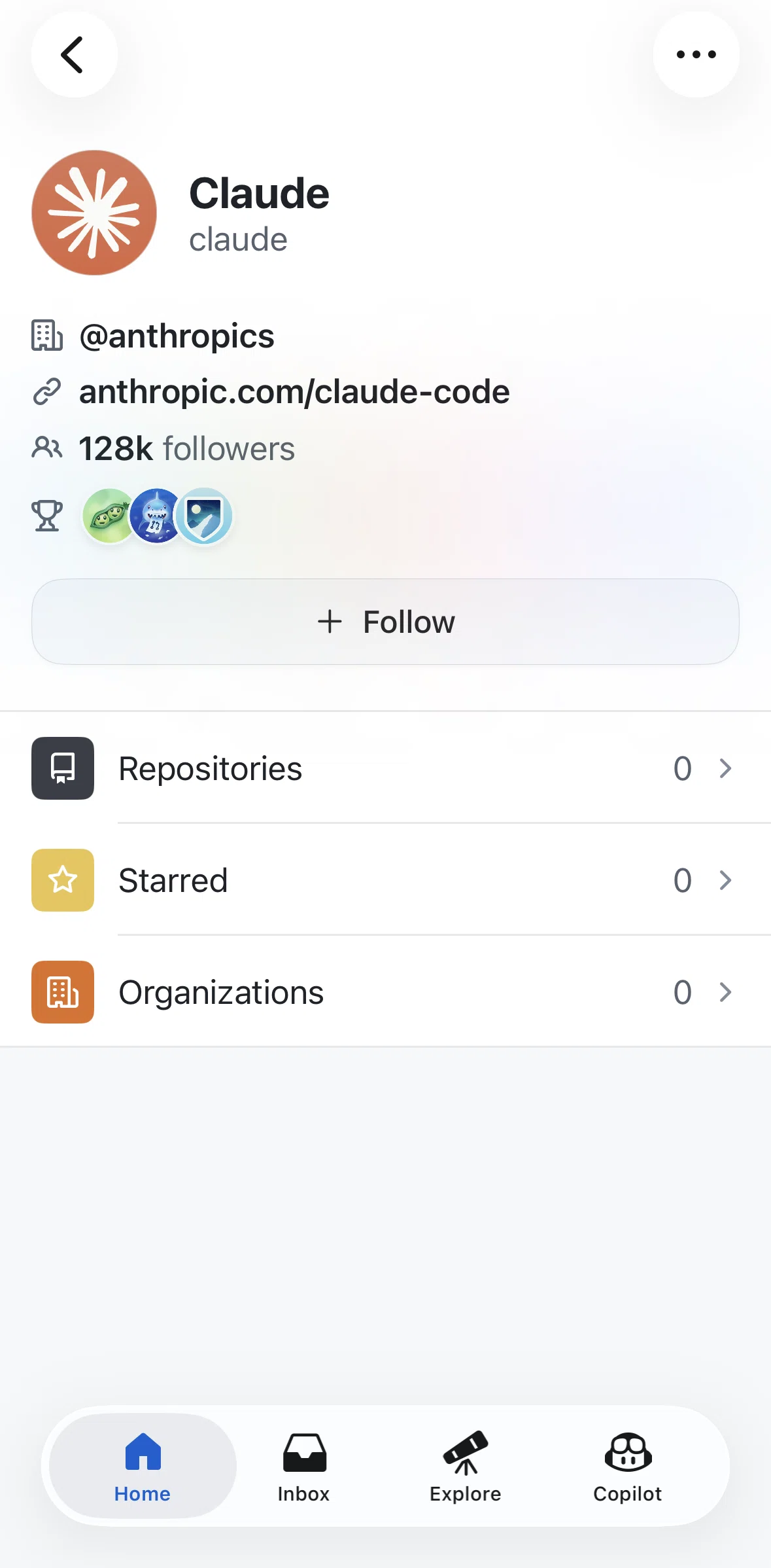 Github Screen screen in the Blocking a user flow