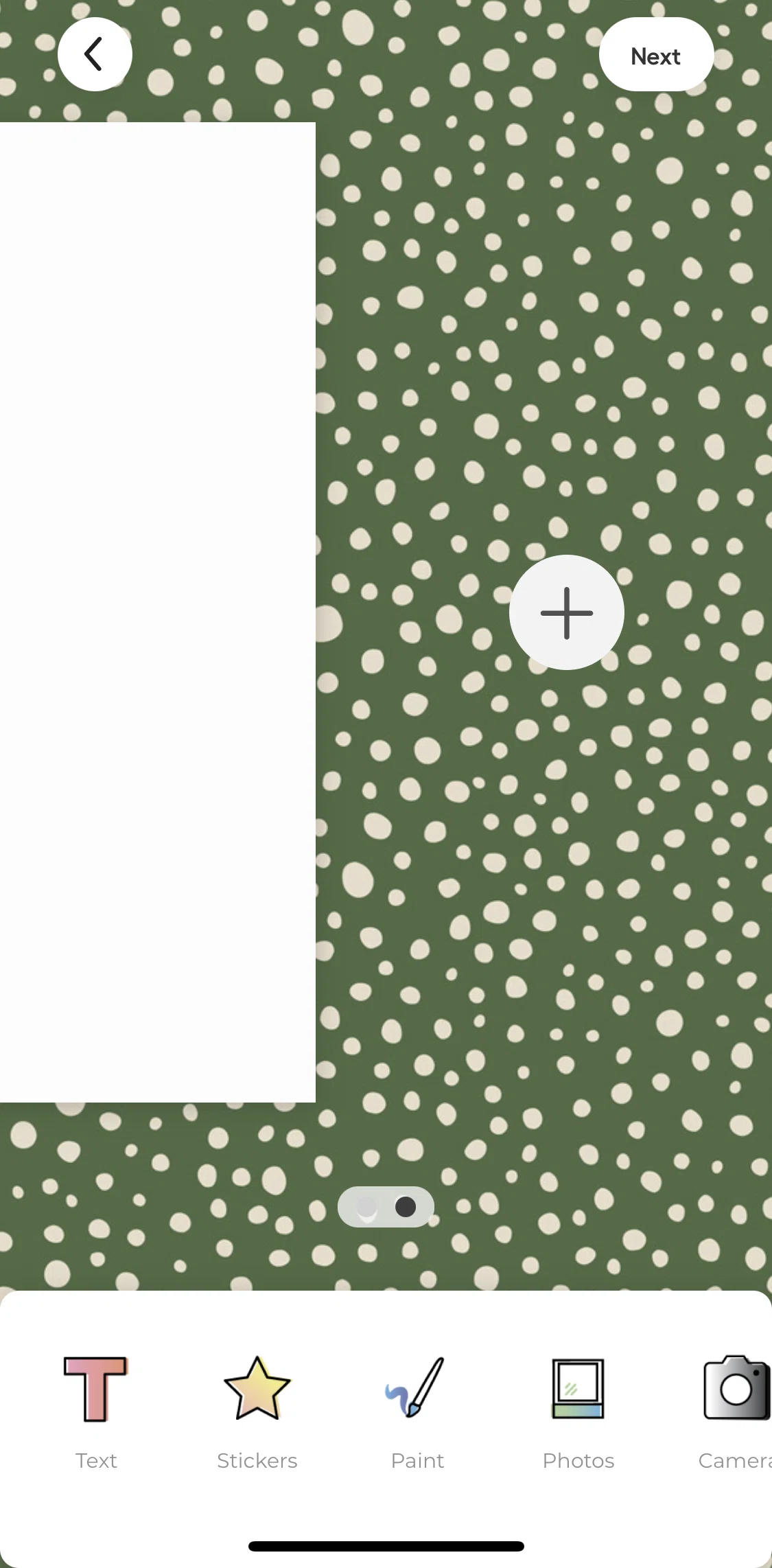 Givingli Screen screen in the Editing text & fonts flow