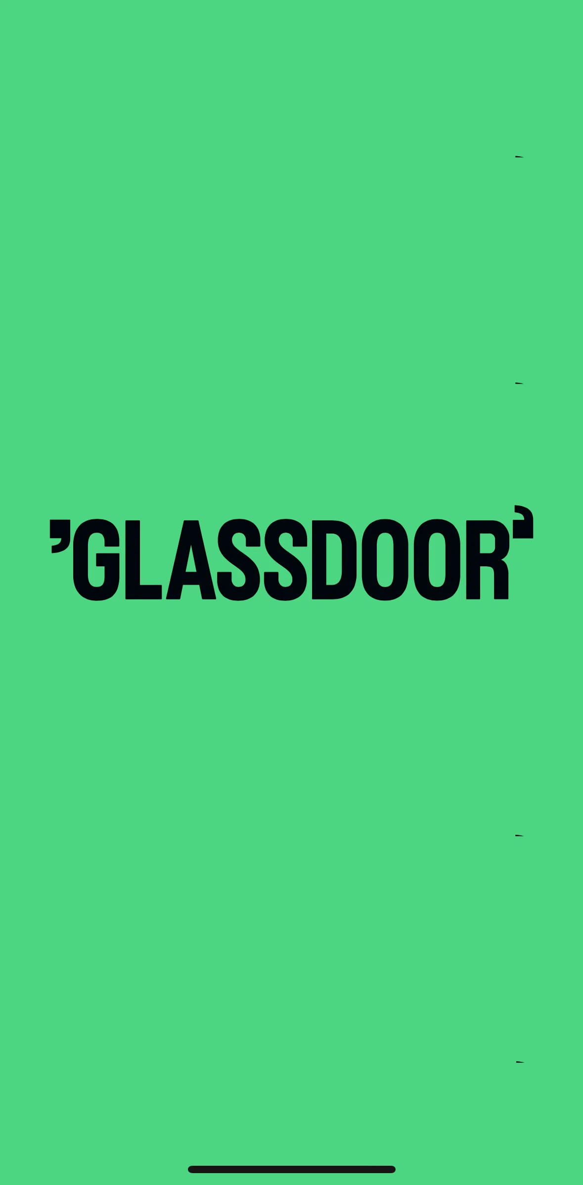 Glassdoor Screen screen in the Onboarding flow
