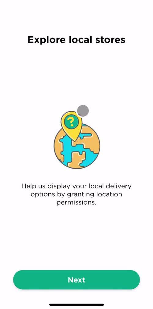 Glovo Enable location permissions screen in the Onboarding flow