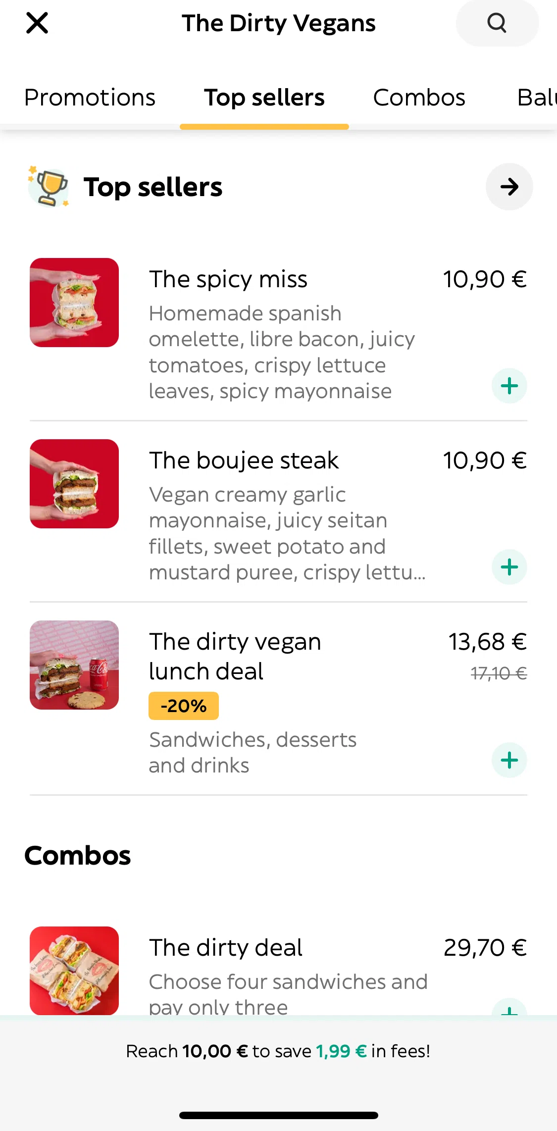 Glovo Screen screen in the Ordering a food delivery flow