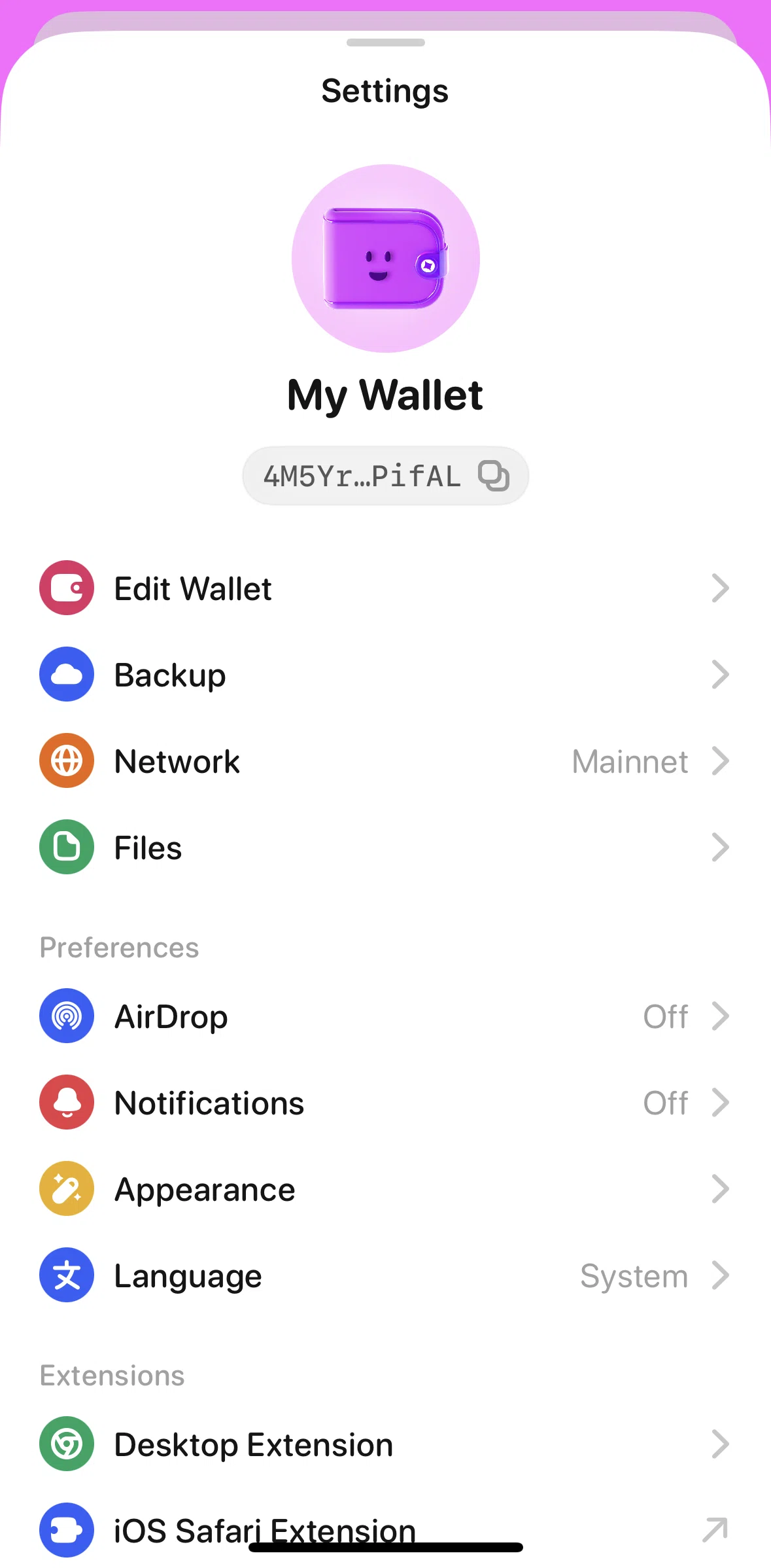 Glow Screen screen in the Appearance flow
